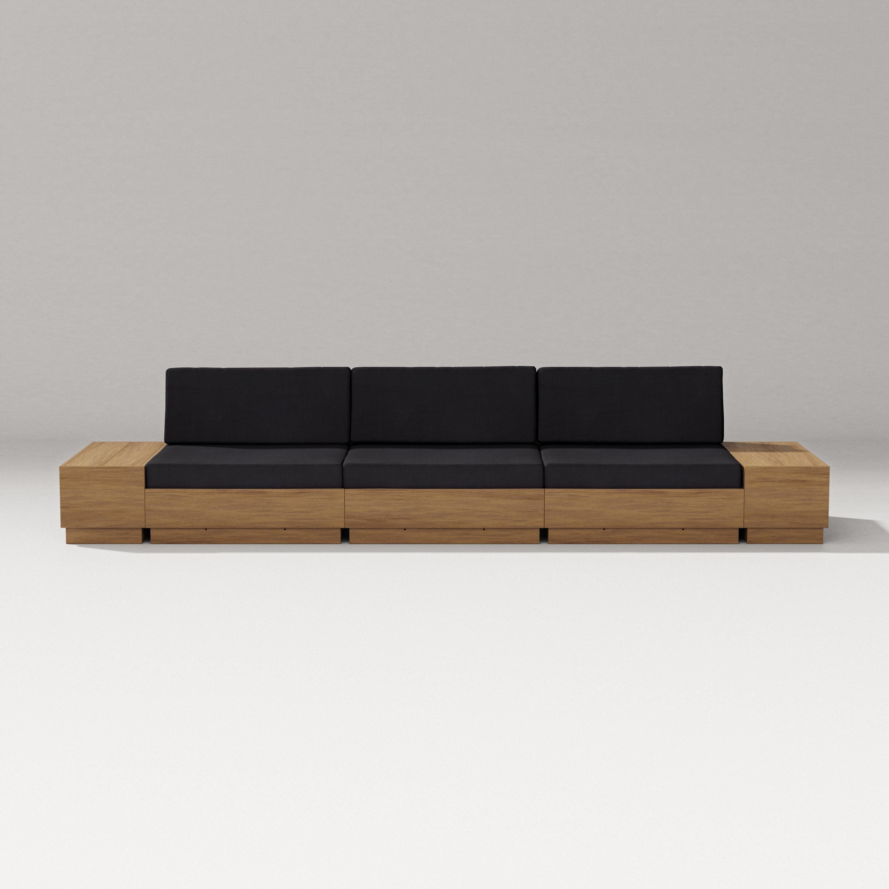 Elevate Straight Sectional in Natural / Midnight Linen