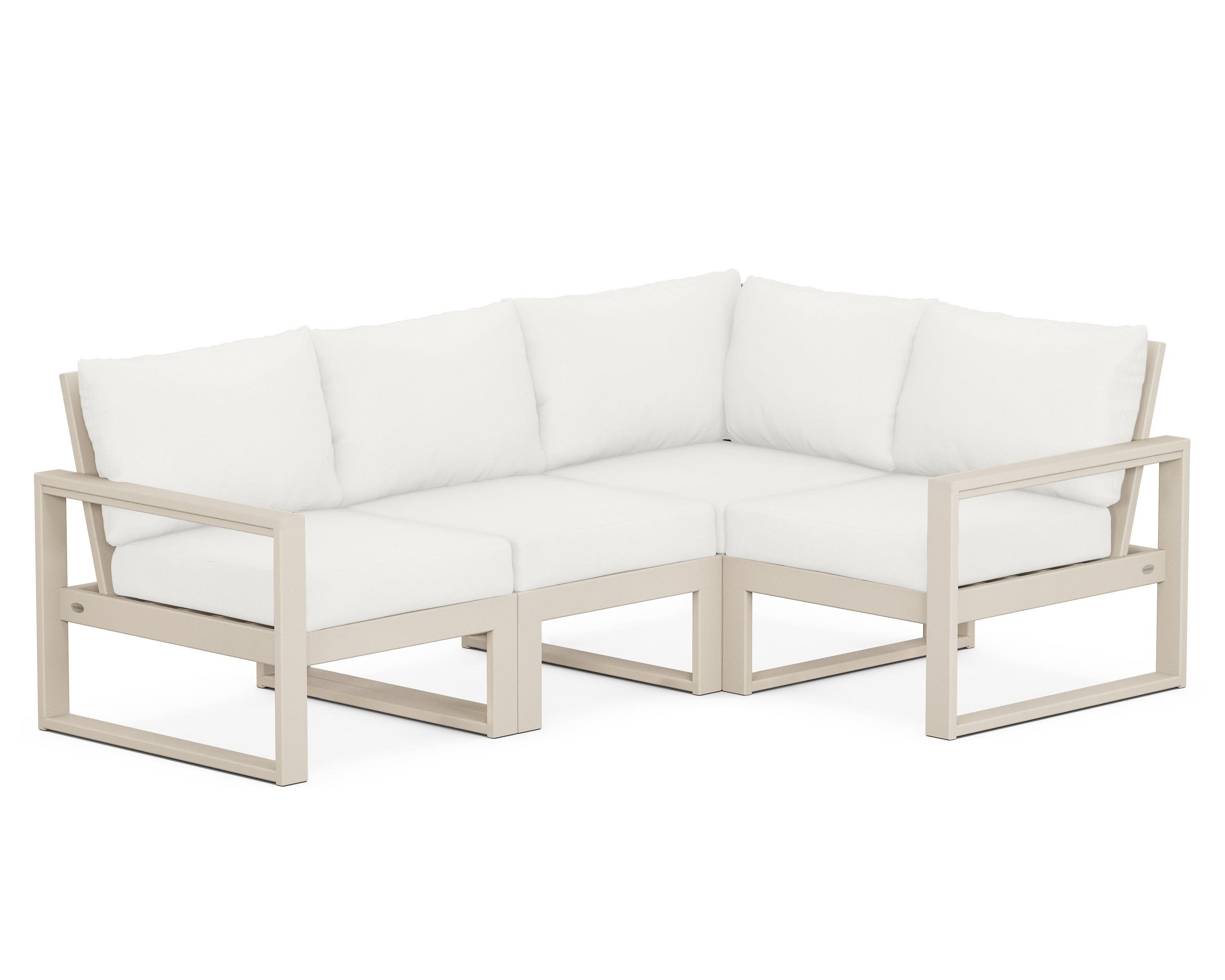 EDGE 4-Piece Modular Deep Seating Set in Sand / Natural Linen