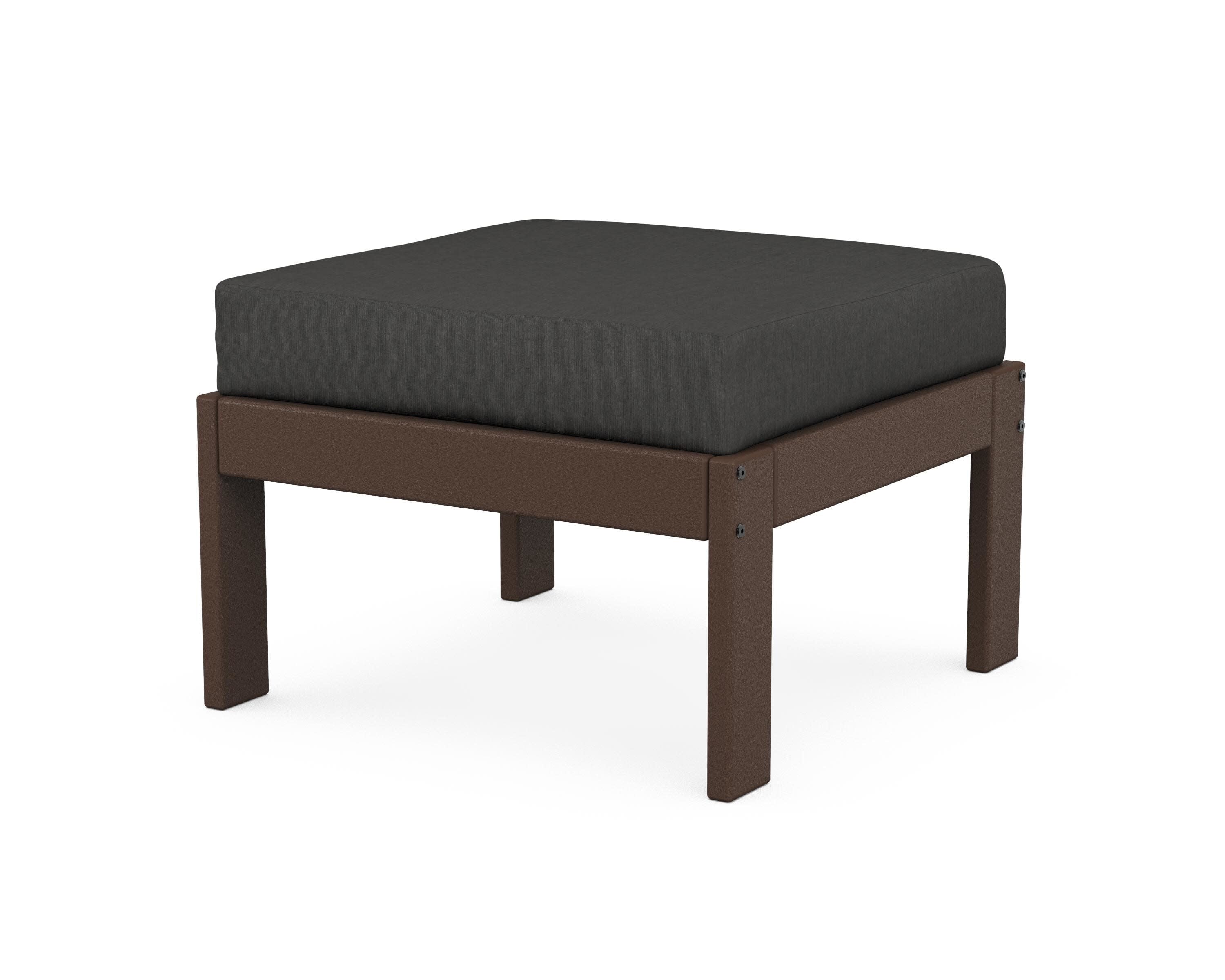 Vineyard Modular Ottoman in Mahogany / Spectrum Carbon