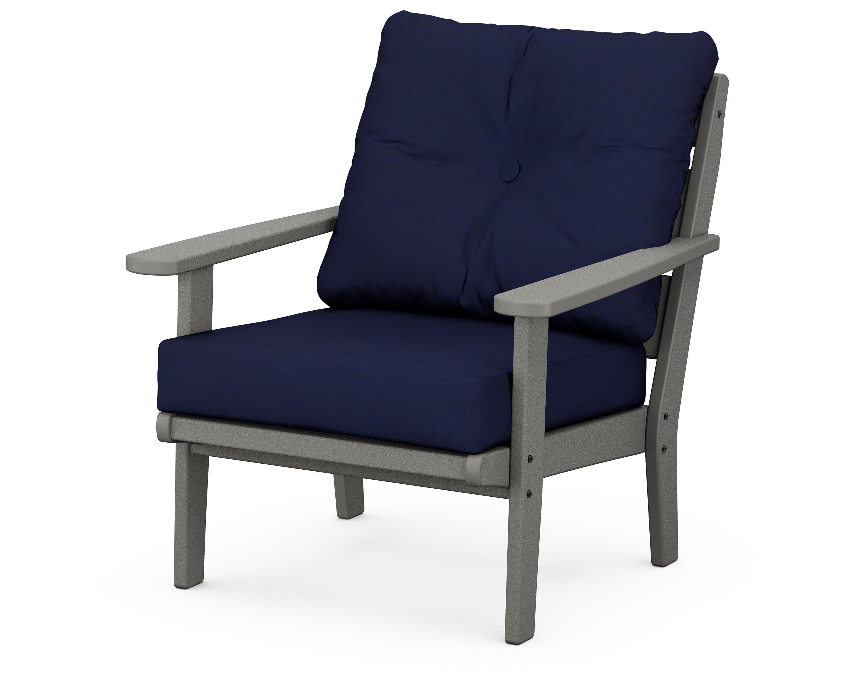 Lakeside Deep Seating Chair in Slate Grey / Navy