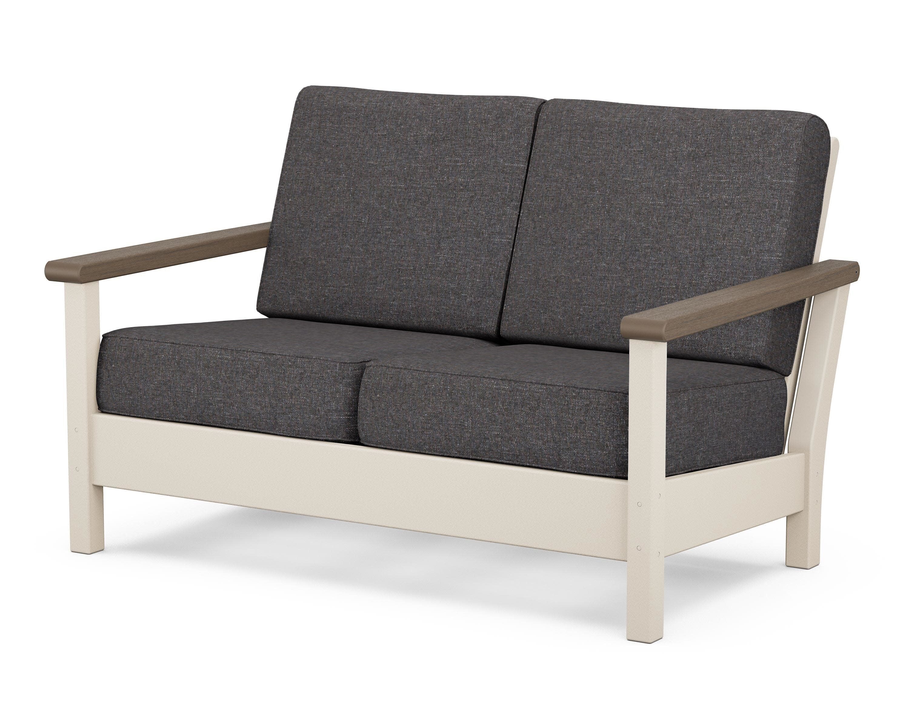 Harbour Deep Seating Loveseat in Sand / Kona / Ash Charcoal