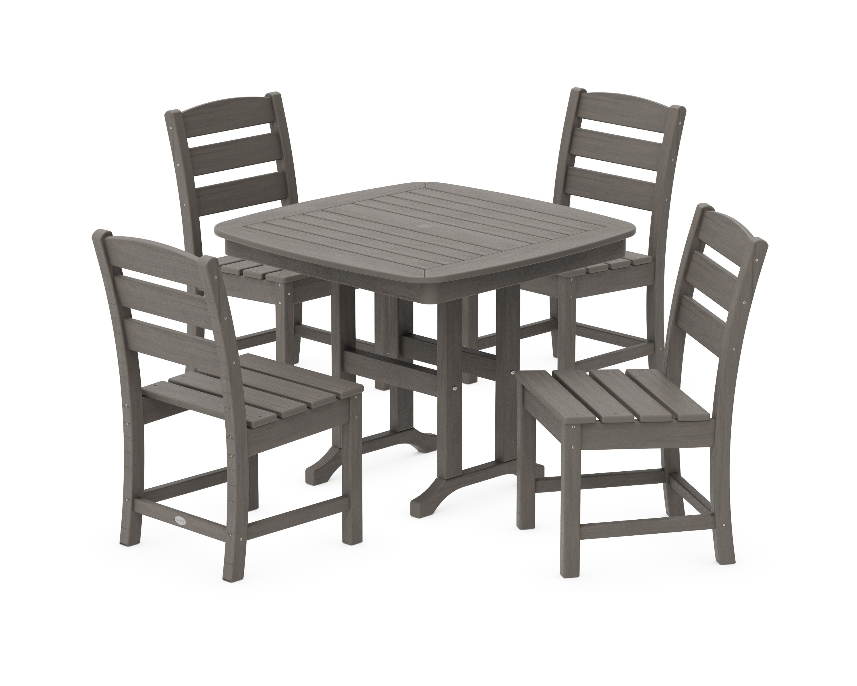Lakeside 5-Piece Side Chair Dining Set in Driftwood