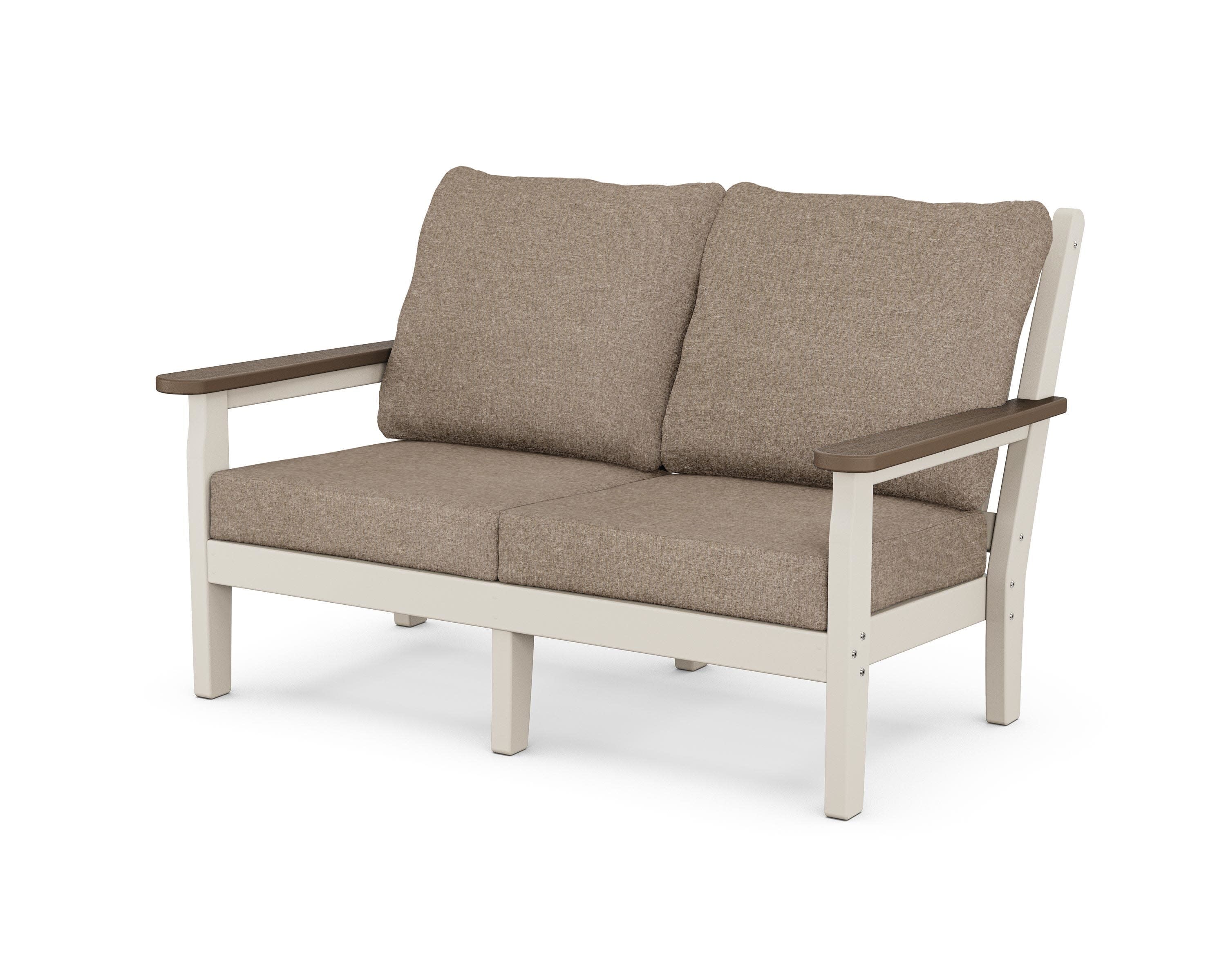 Chippendale Deep Seating Loveseat in Sand / Kona / Spiced Burlap