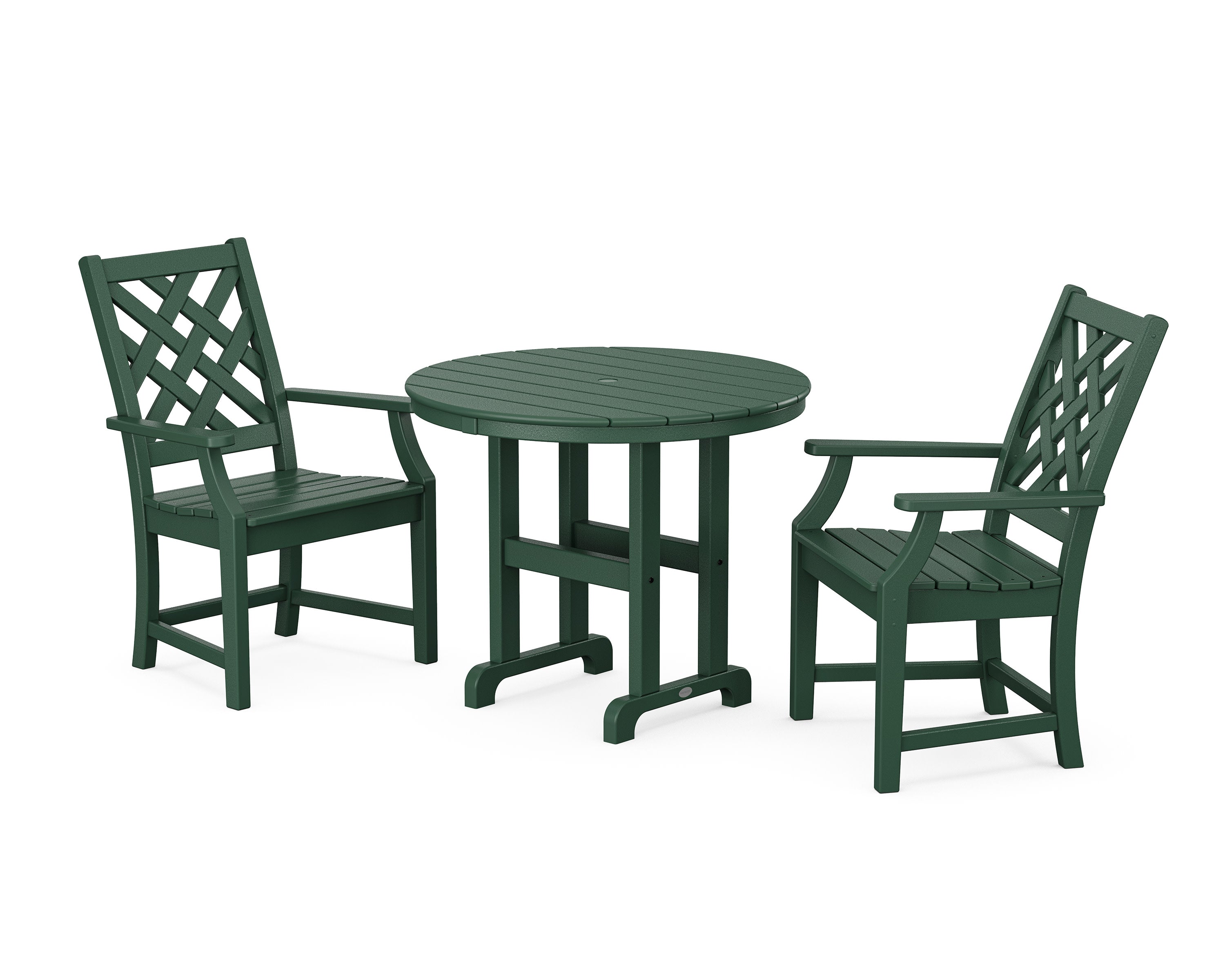 Wovendale 3-Piece Farmhouse Dining Set in Green