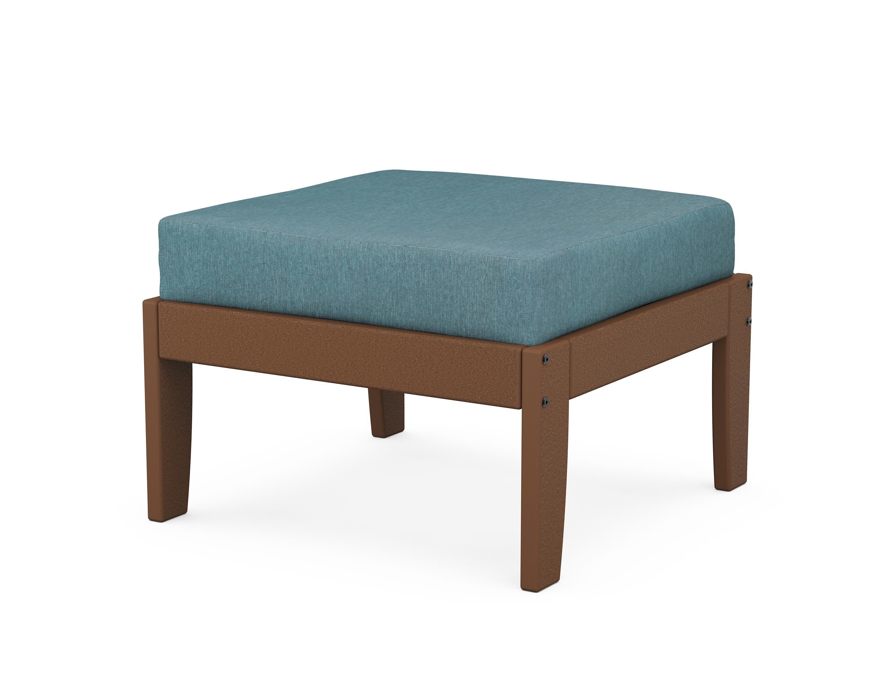 Modular Ottoman - Classic in Teak / Ocean Teal