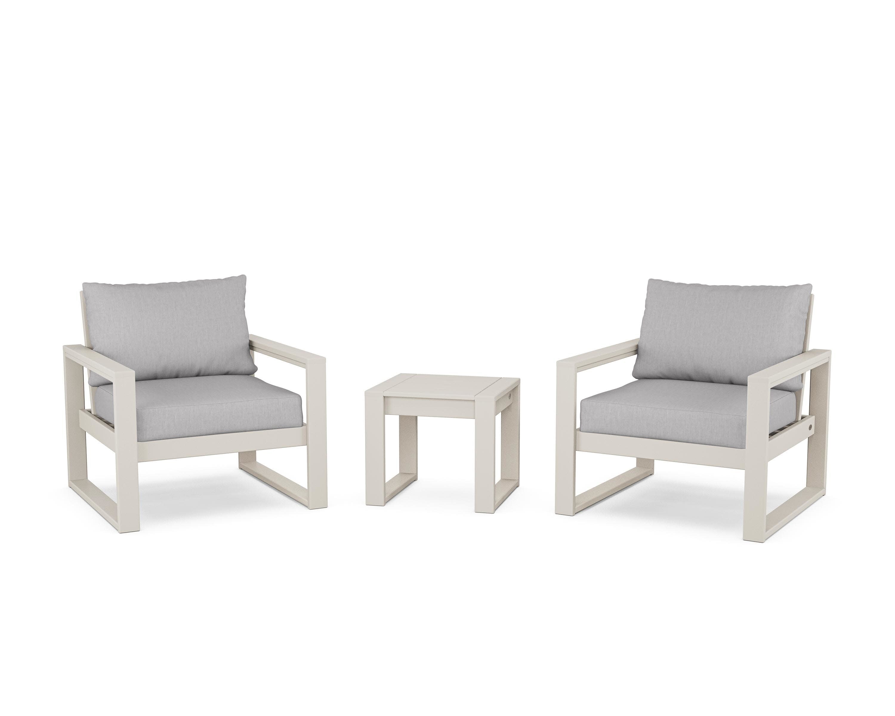 EDGE Sectional 3-Piece Deep Seating Set in Sand / Granite
