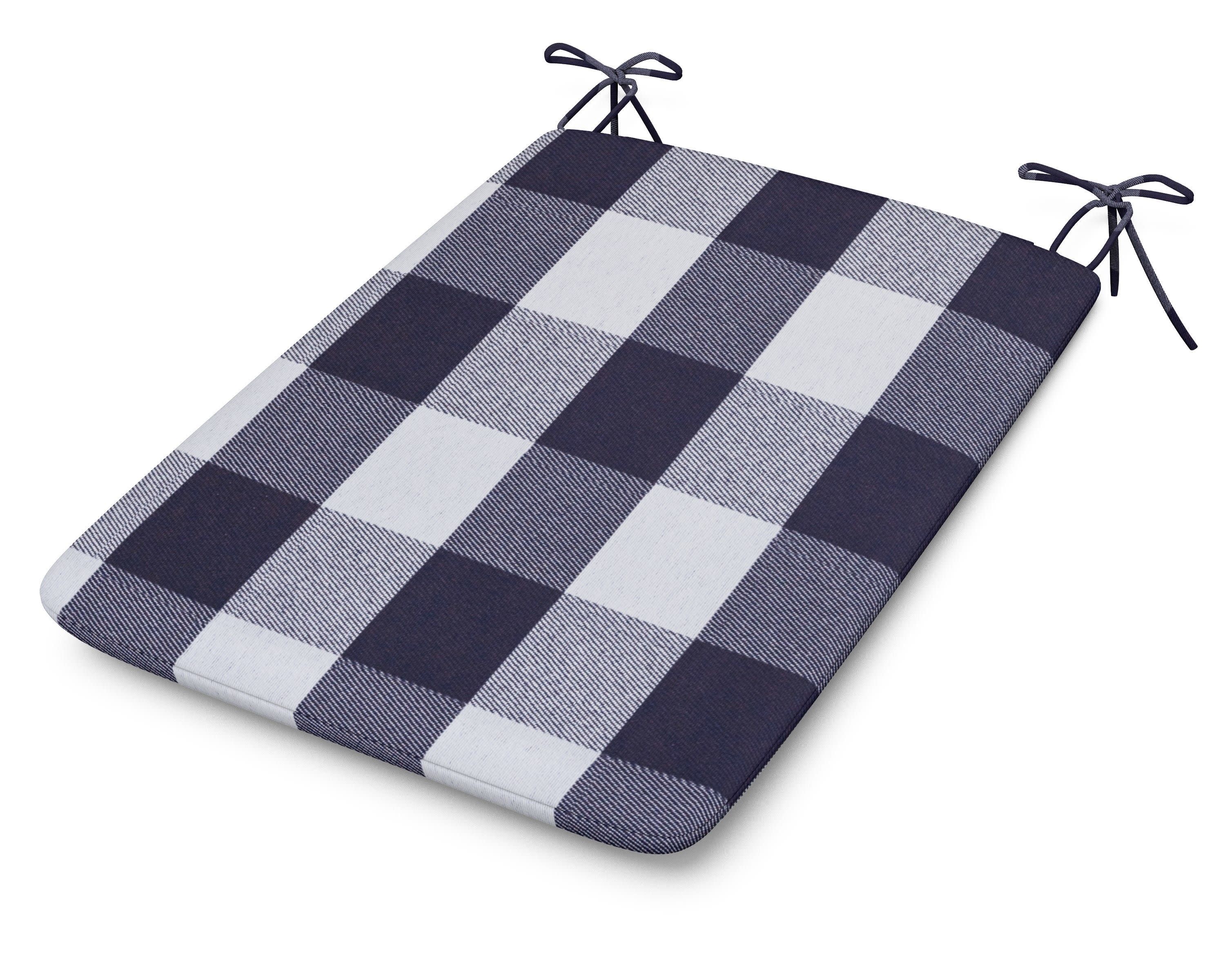 1100 Plaza Seat Pad in Buffalo Plaid Navy