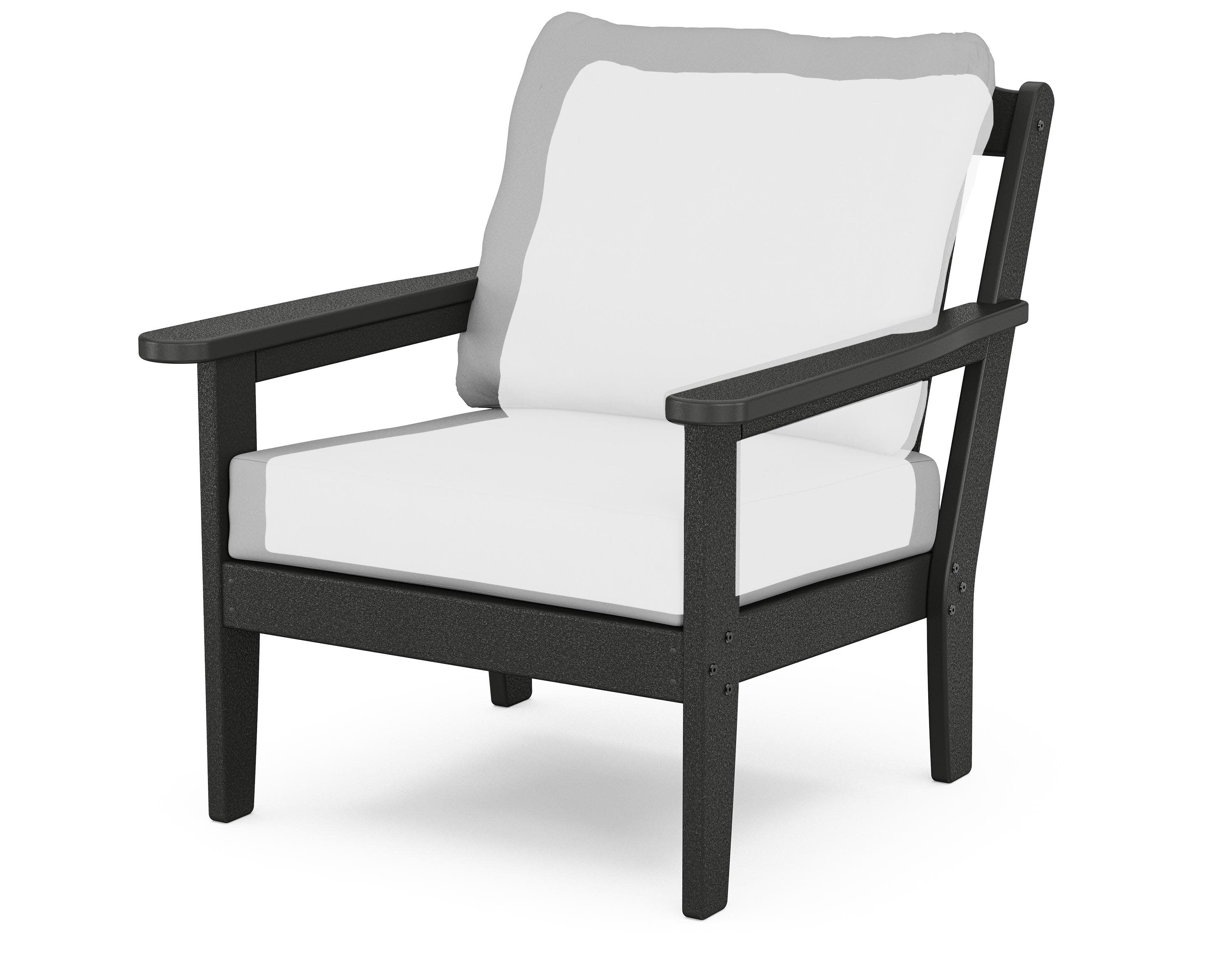 Cottage Deep Seating Chair in Black / Natural