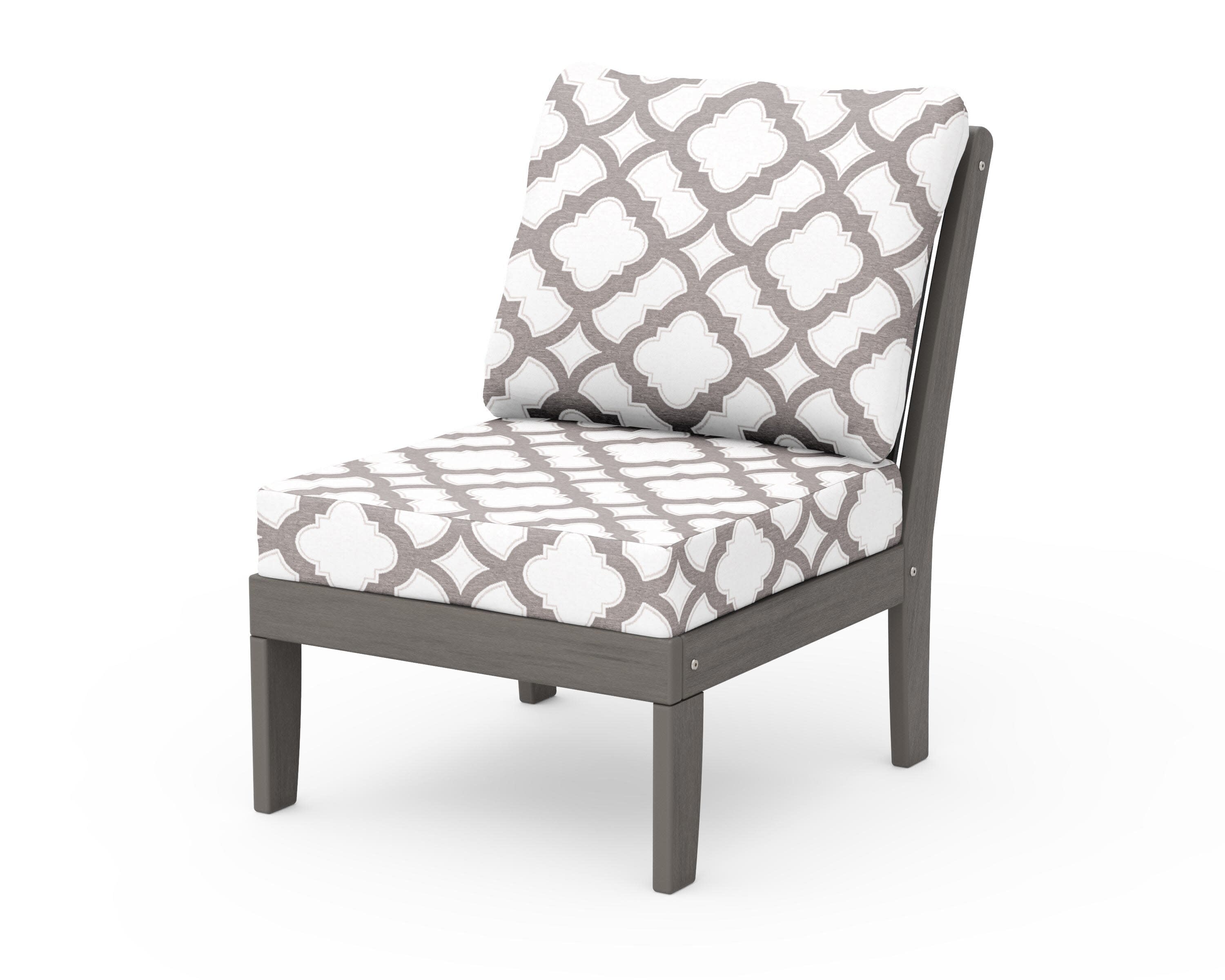 Braxton Modular Armless Chair in Driftwood / Trellis Grey Mist