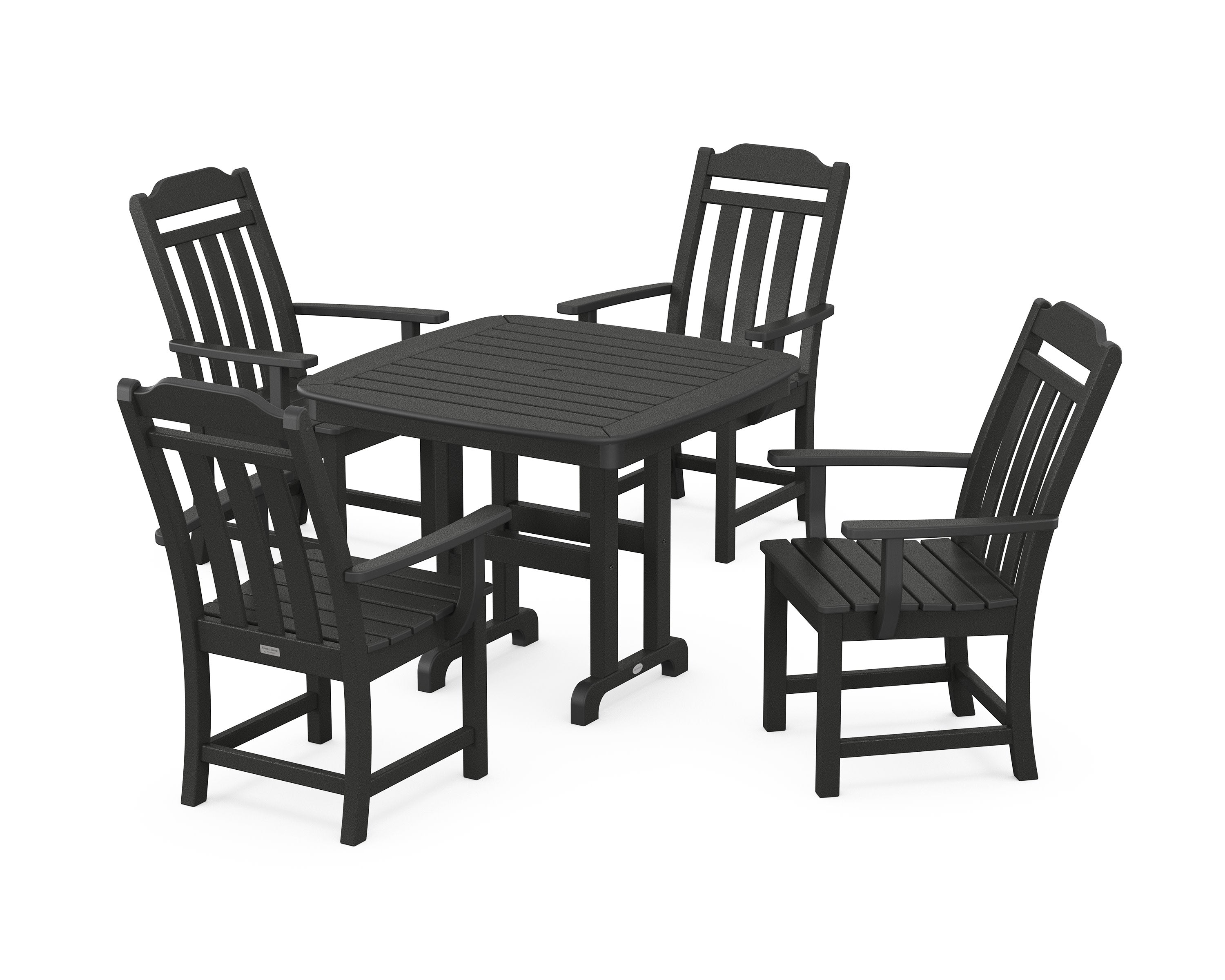 Cottage 5-Piece Dining Set in Black