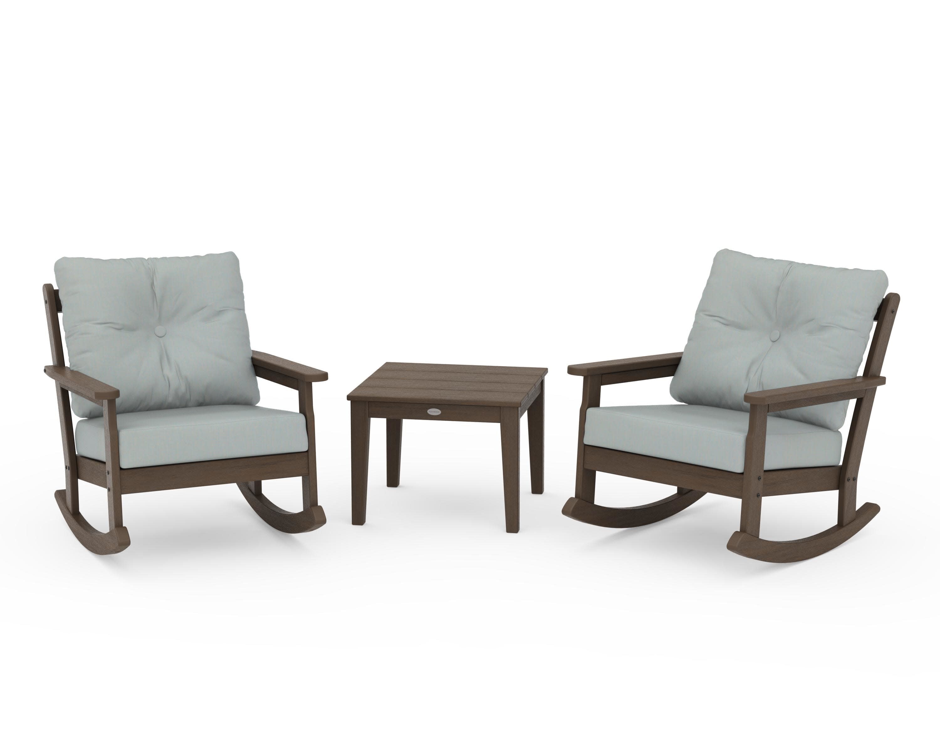 Vineyard 3-Piece Deep Seating Rocker Set in Kona / Spa