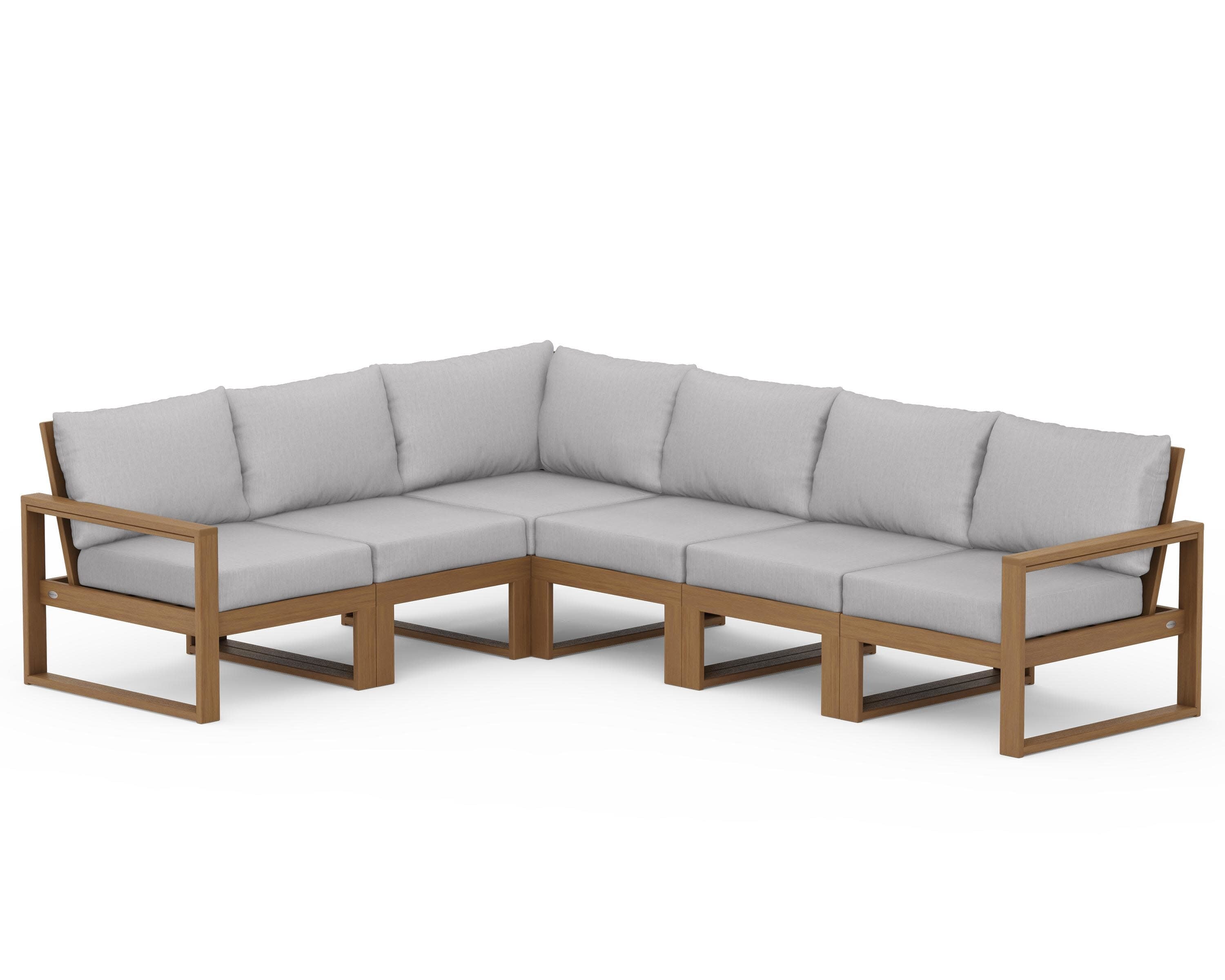 EDGE 6-Piece Modular Deep Seating Set in Natural / Granite
