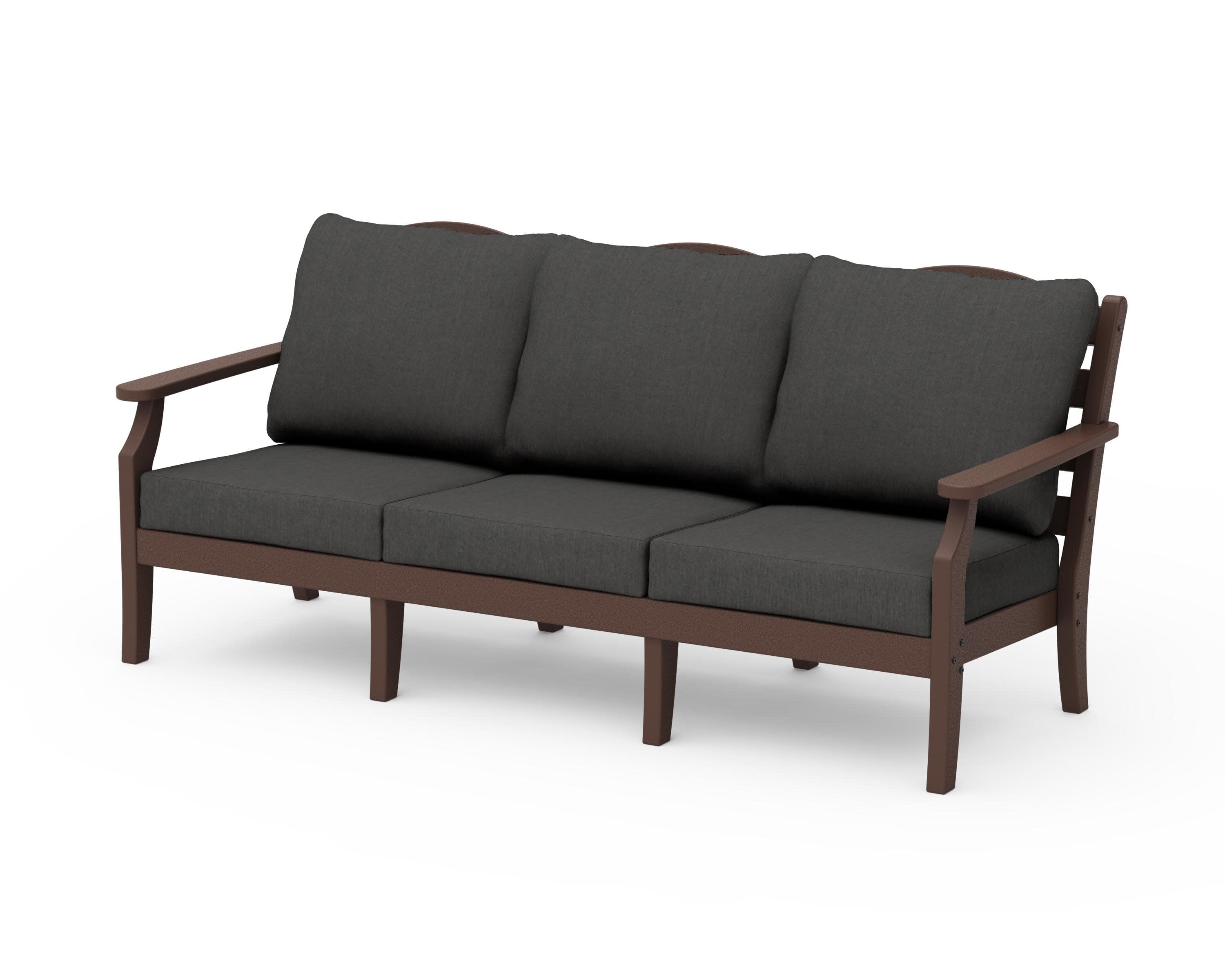 Savannah Deep Seating Sofa in Mahogany / Spectrum Carbon