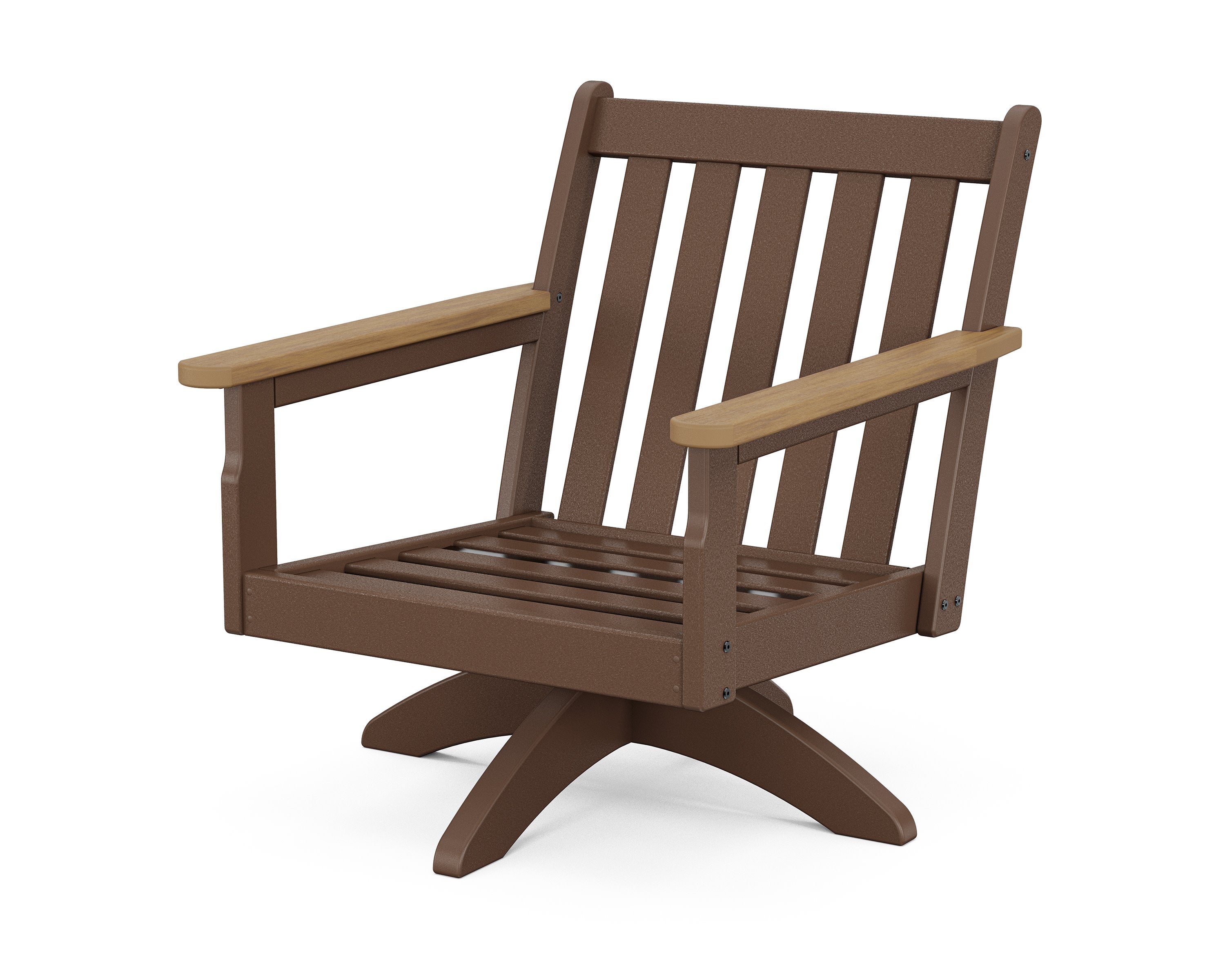Vineyard Deep Seating Swivel Chair Frame in Mahogany / Natural