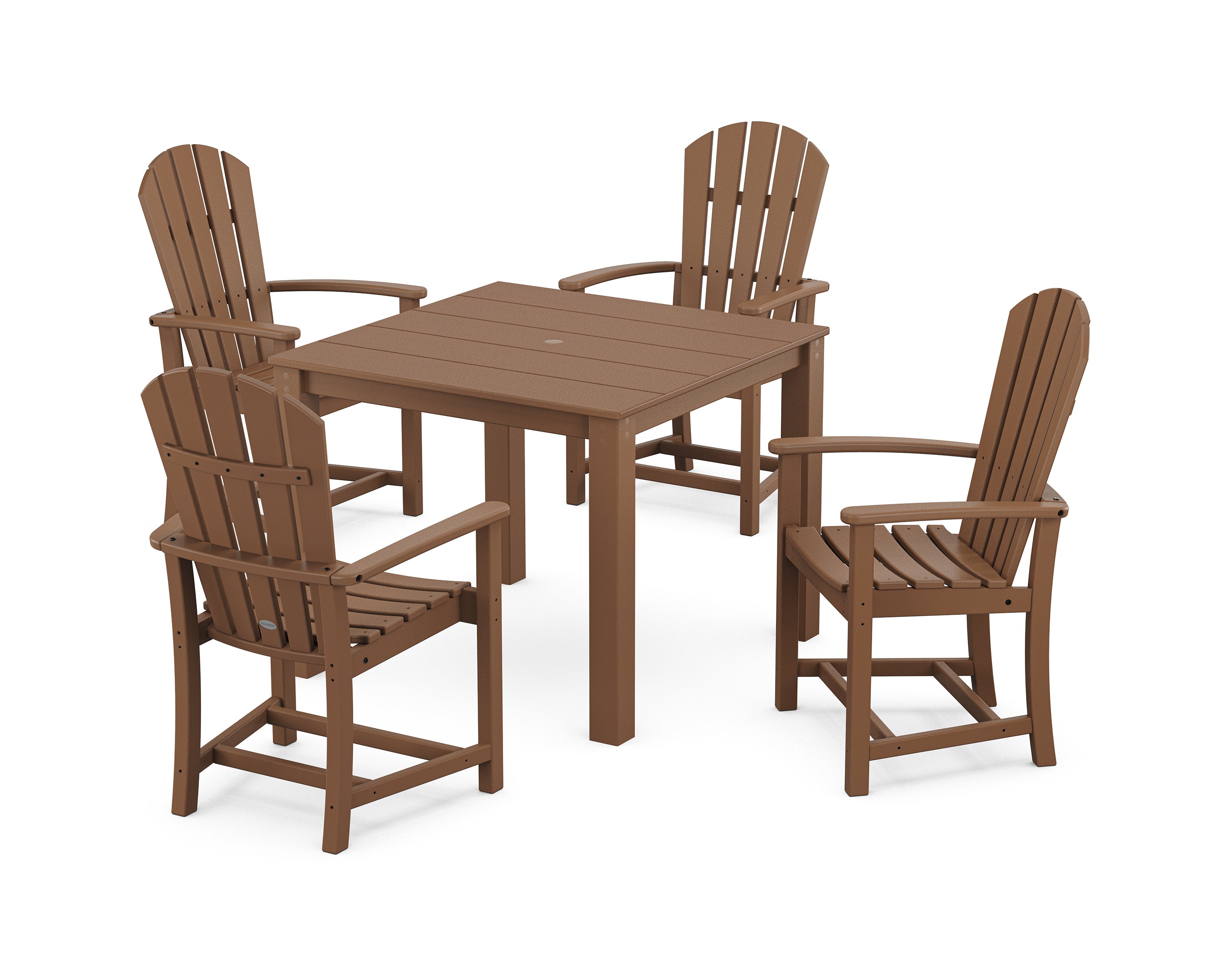 Palm Coast 5-Piece Parsons Dining Set in Teak