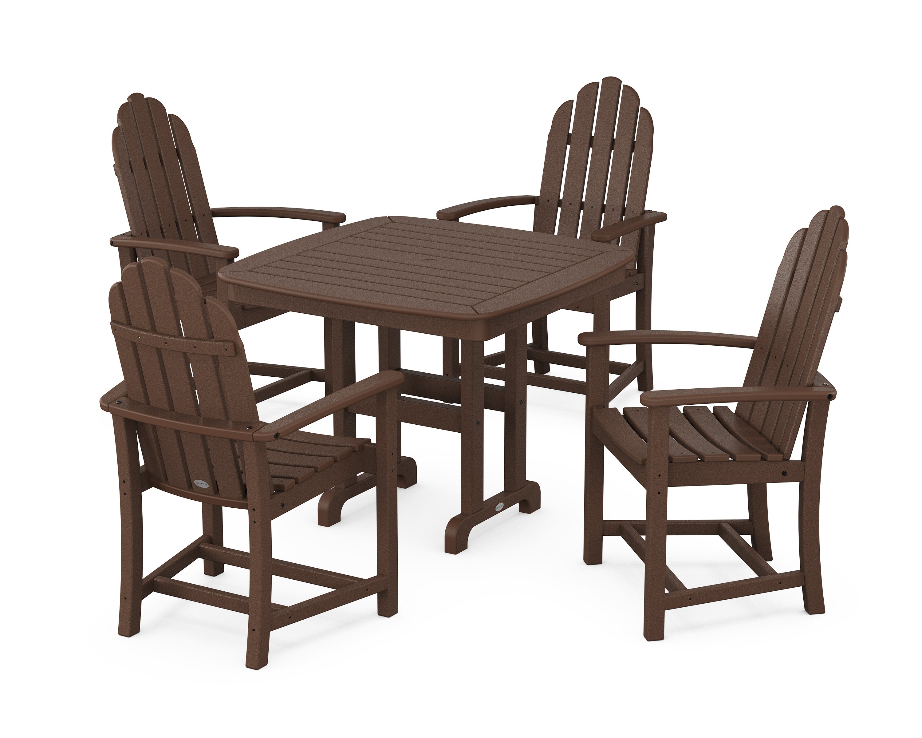 Classic Adirondack 5-Piece Dining Set in Mahogany