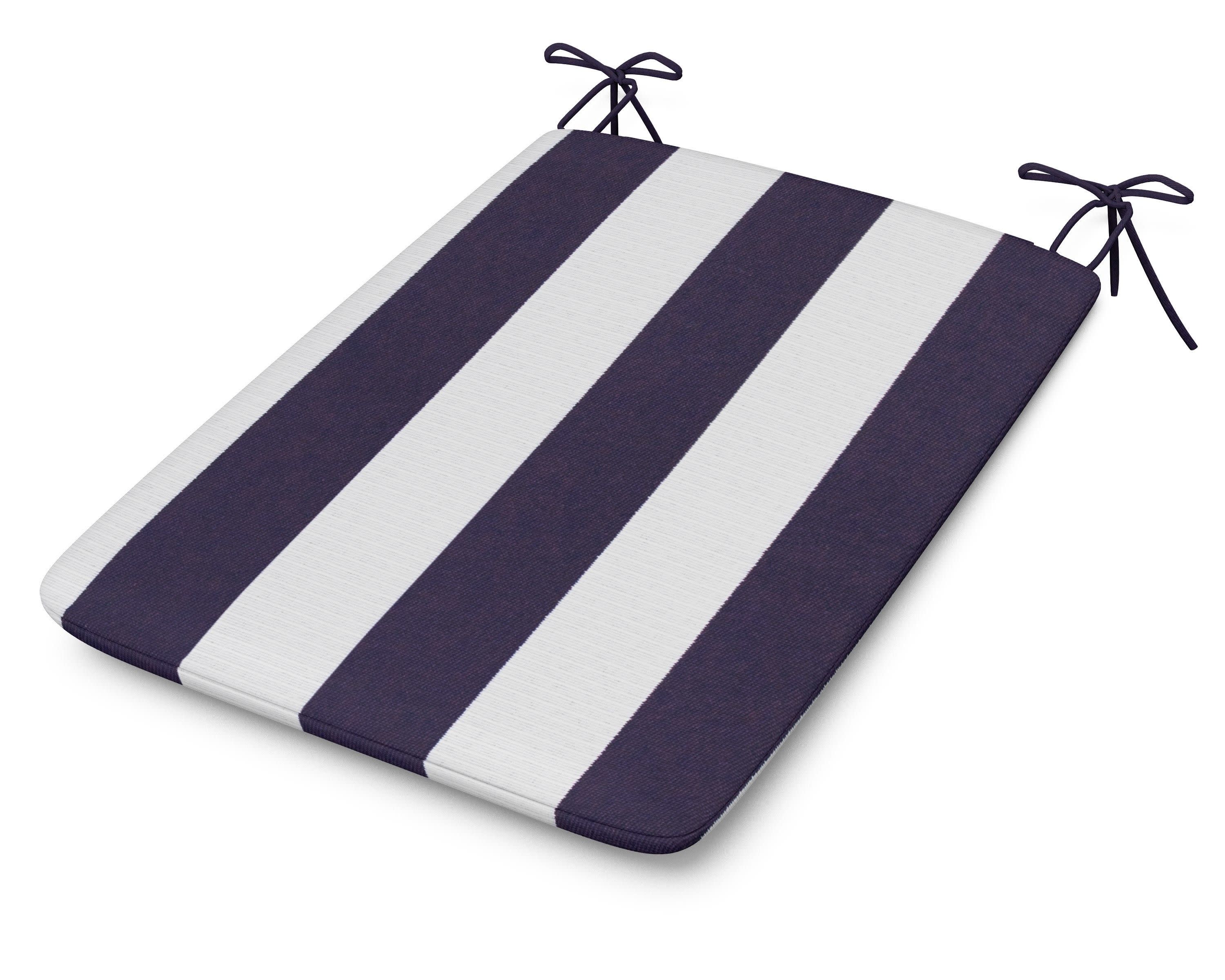 1100 Plaza Seat Pad in Cabana Stripe Navy
