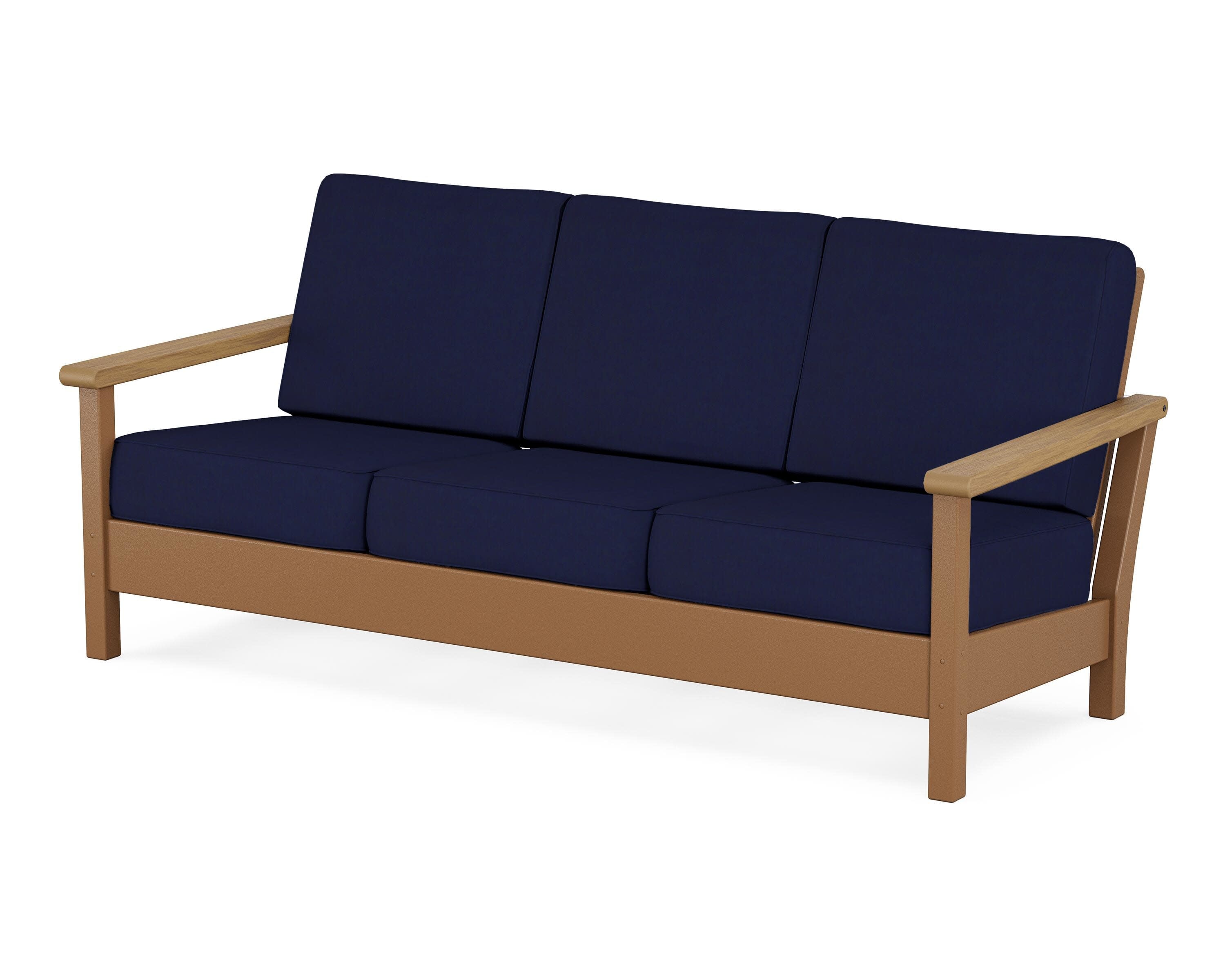 Harbour Deep Seating Sofa in Teak / Natural / Navy