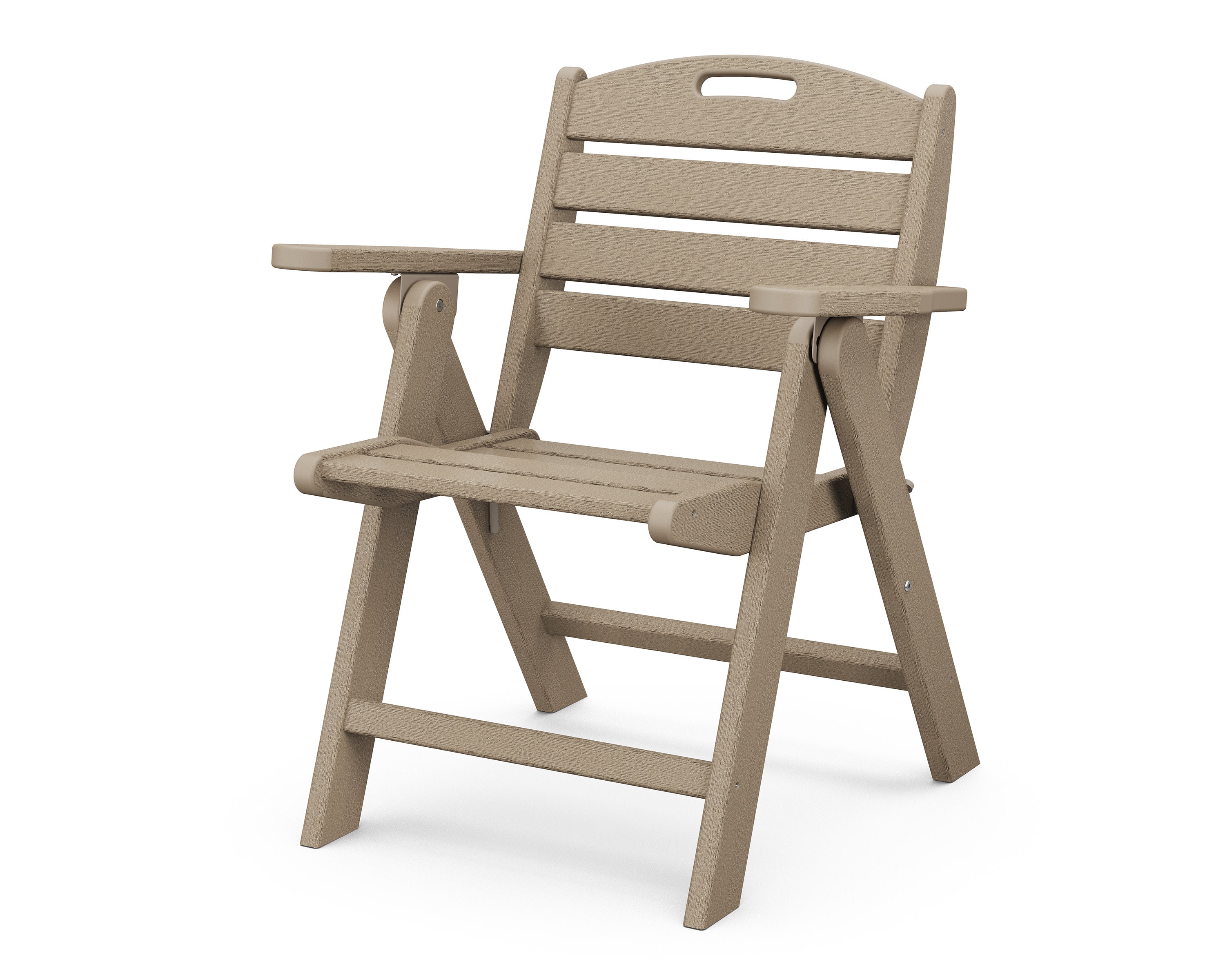 Nautical Folding Lowback Chair in Vintage Sahara