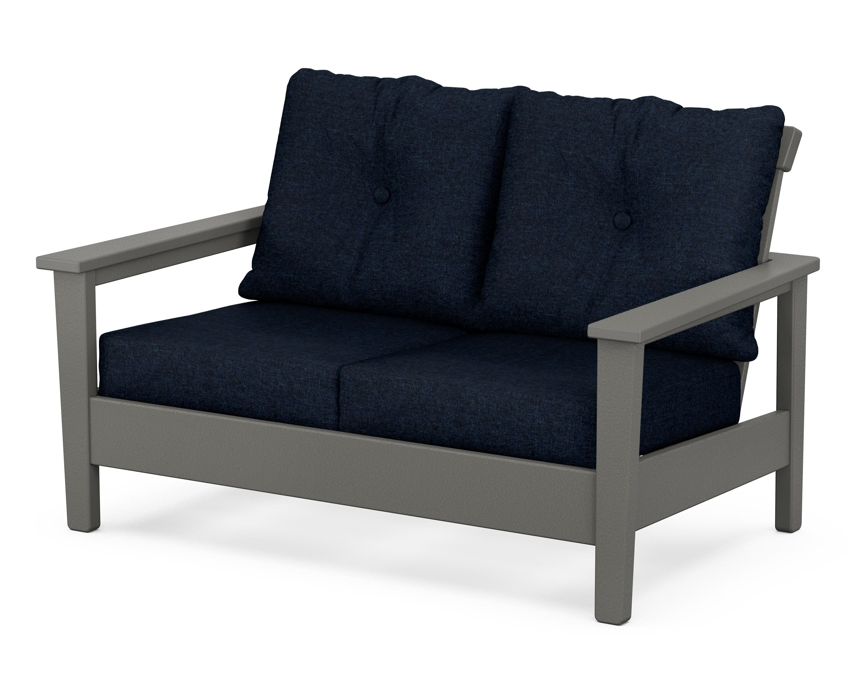 Prescott Deep Seating Loveseat in Slate Grey / Marine Indigo