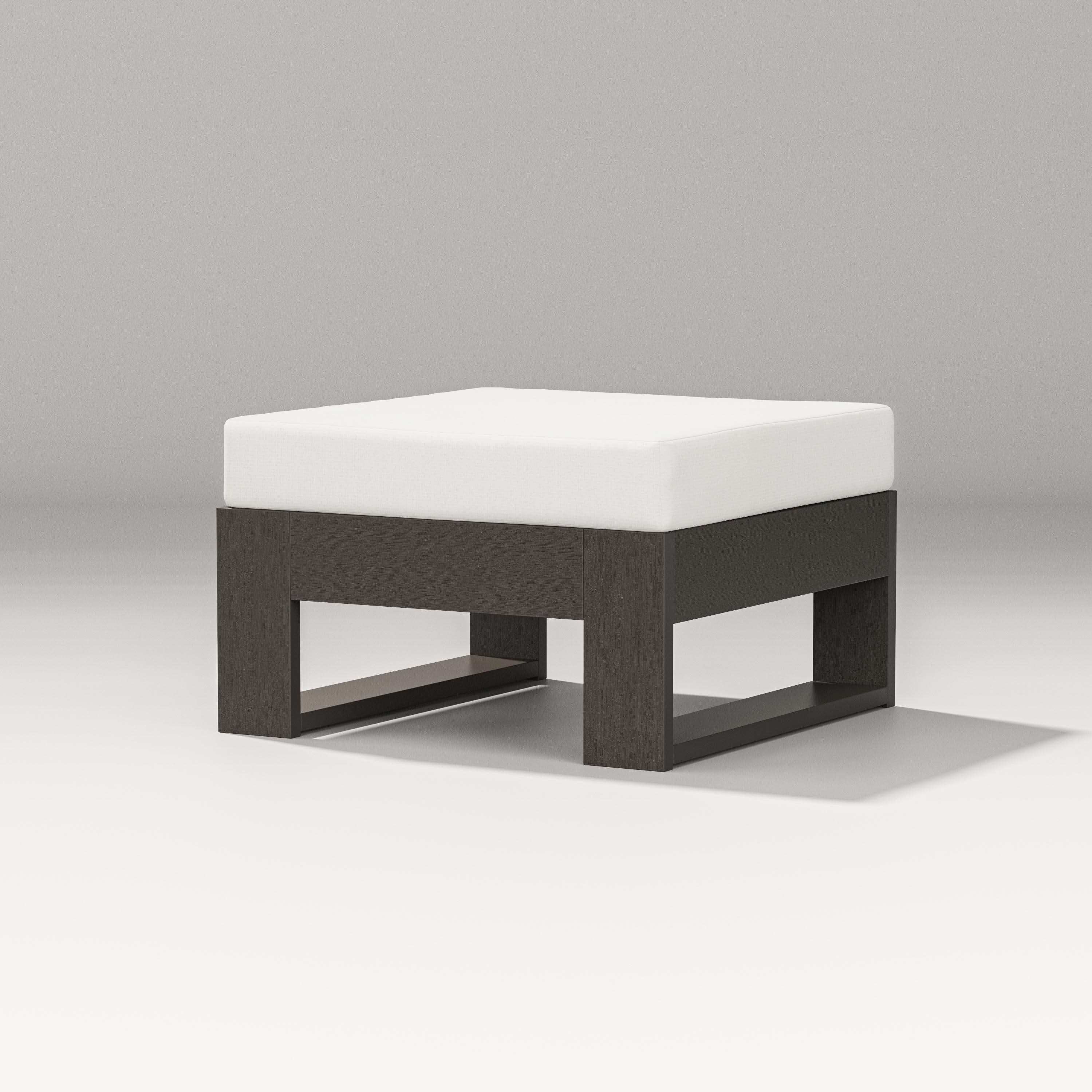 Latitude Lounge Ottoman in Vintage Coffee / Natural Linen