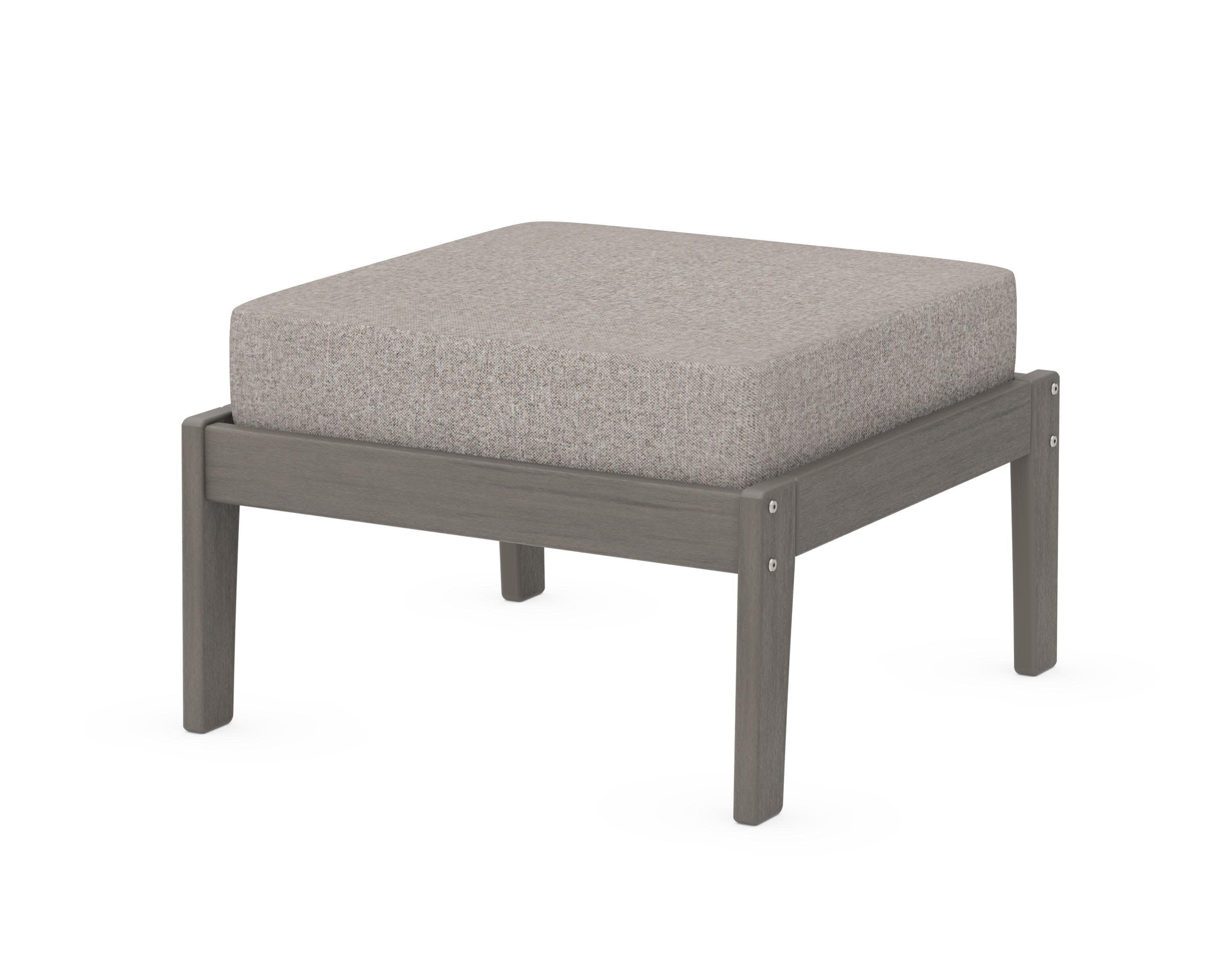 Deep Seating Ottoman in Driftwood / Weathered Tweed
