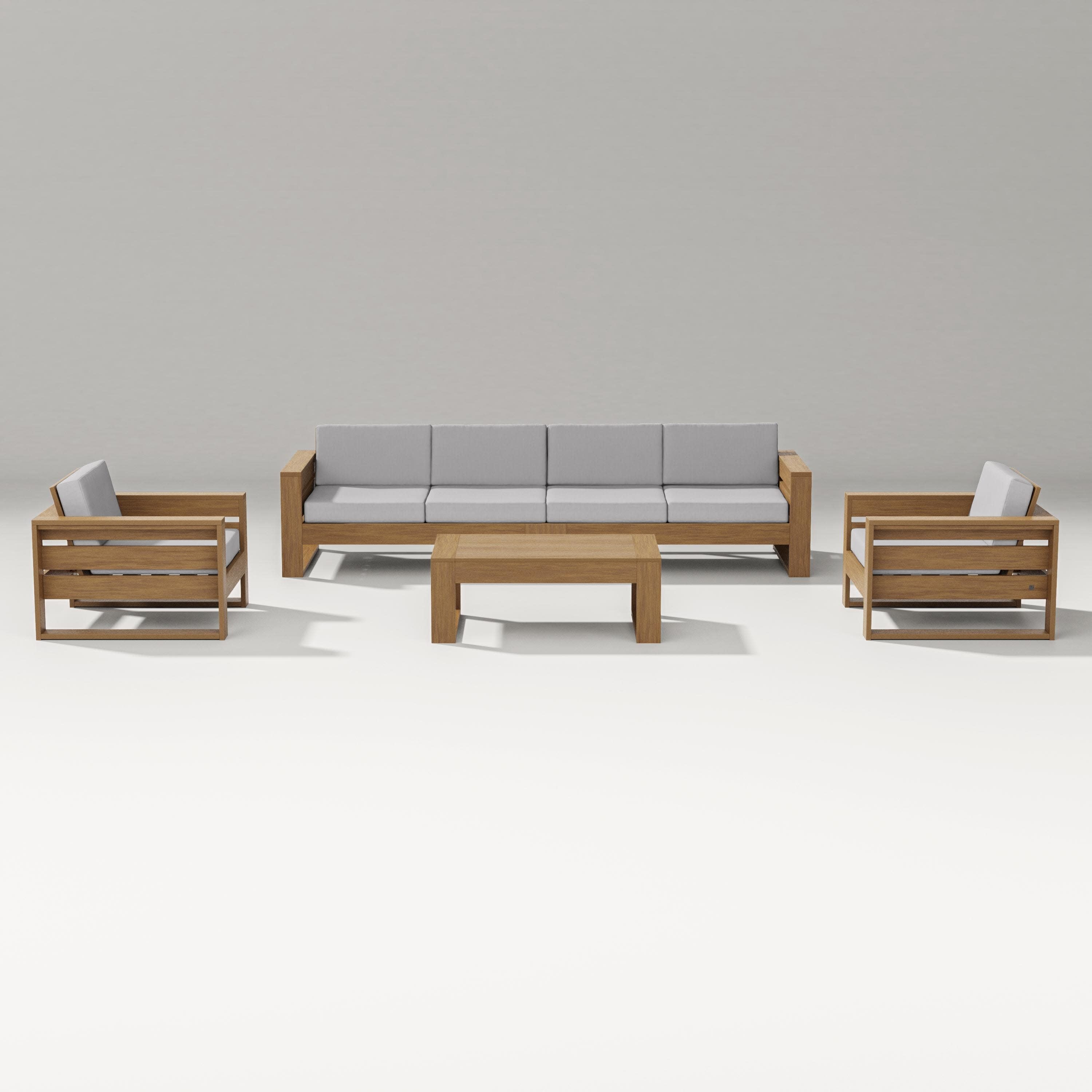 Latitude 5-Piece Lounge Sofa Set in Natural / Granite