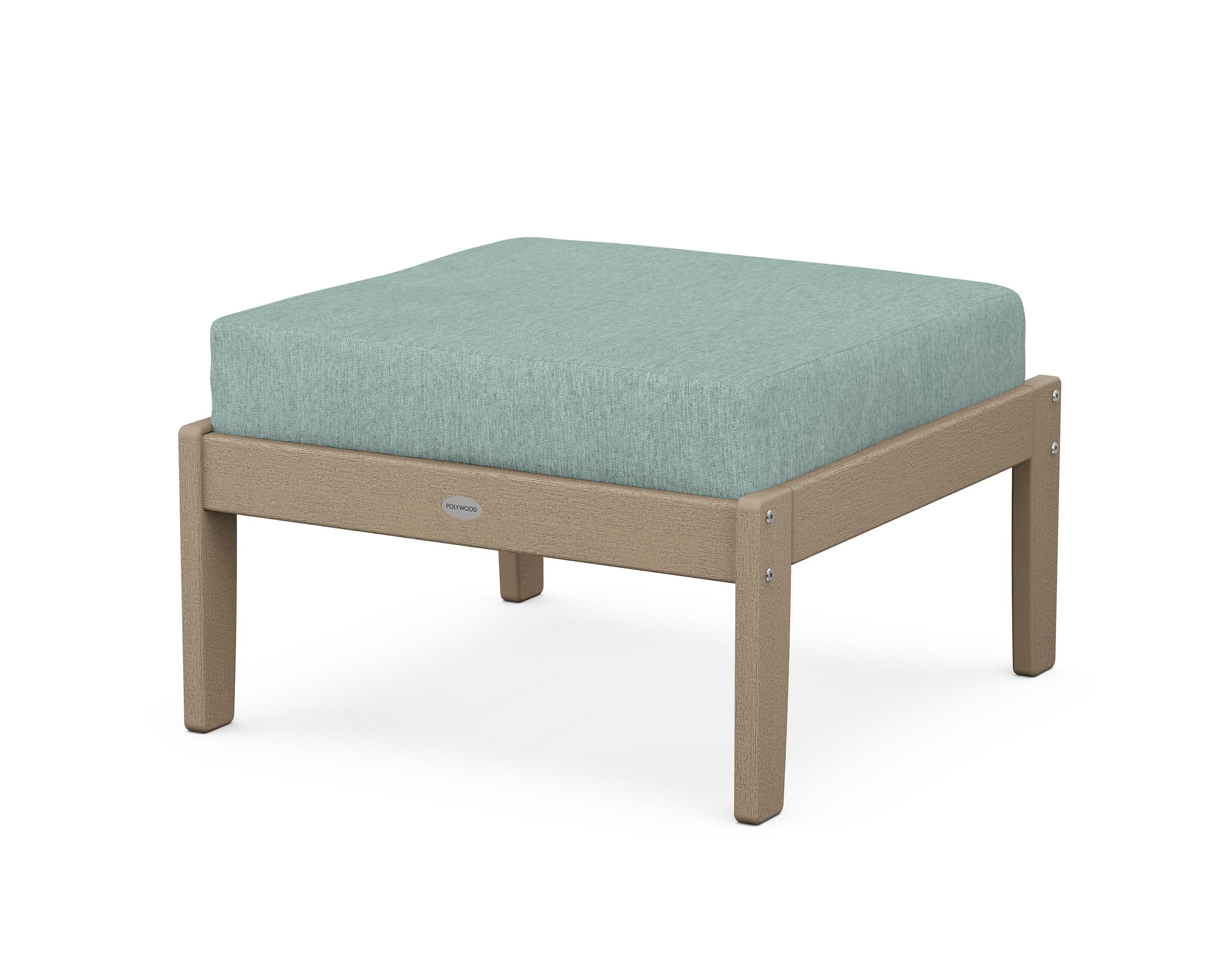 Braxton Deep Seating Ottoman in Vintage Sahara / Glacier Spa