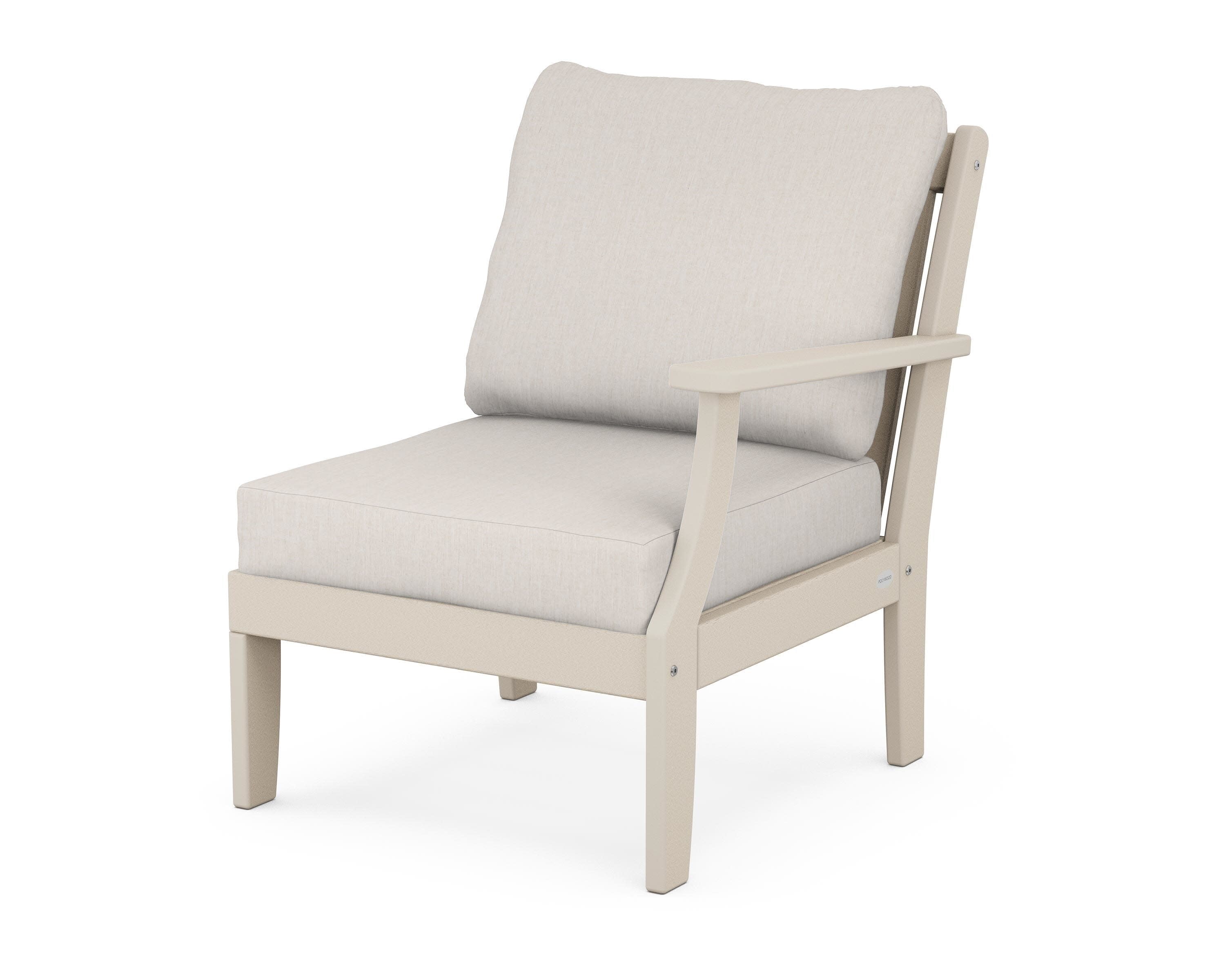 Braxton Modular Right Arm Chair in Sand / Cast Ash
