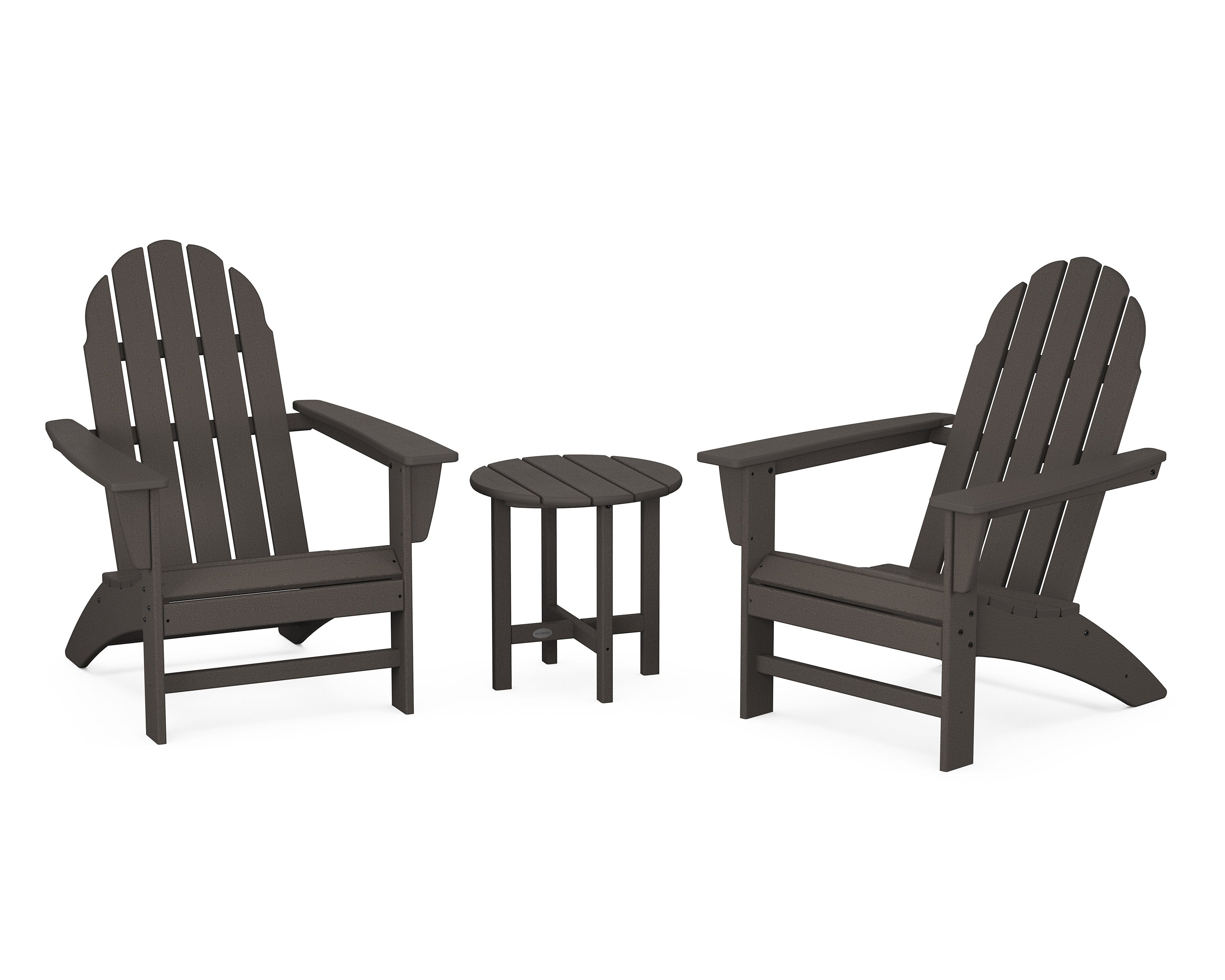 Vineyard 3-Piece Adirondack Set in Vintage Coffee