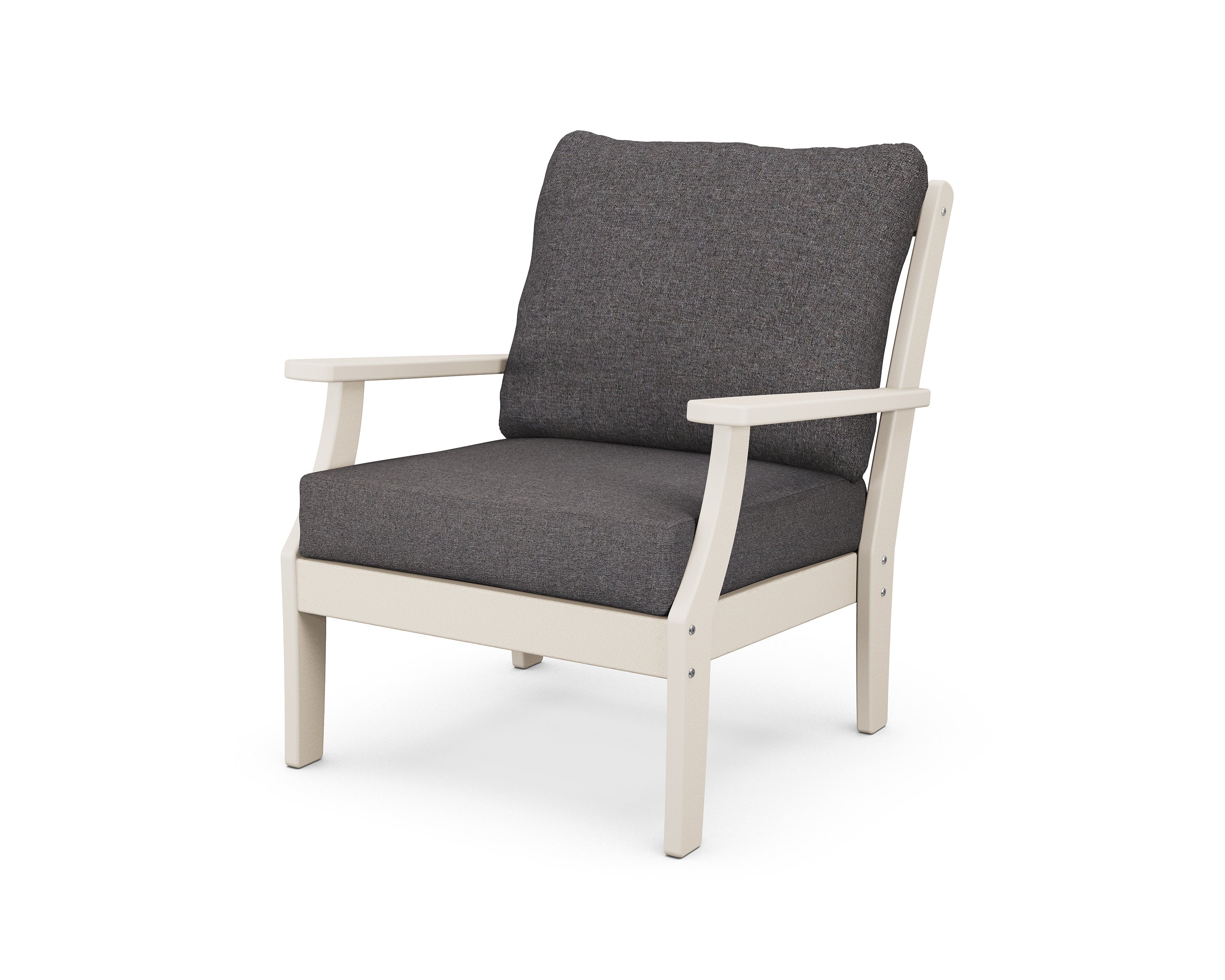 Braxton Deep Seating Chair in Sand / Ash Charcoal