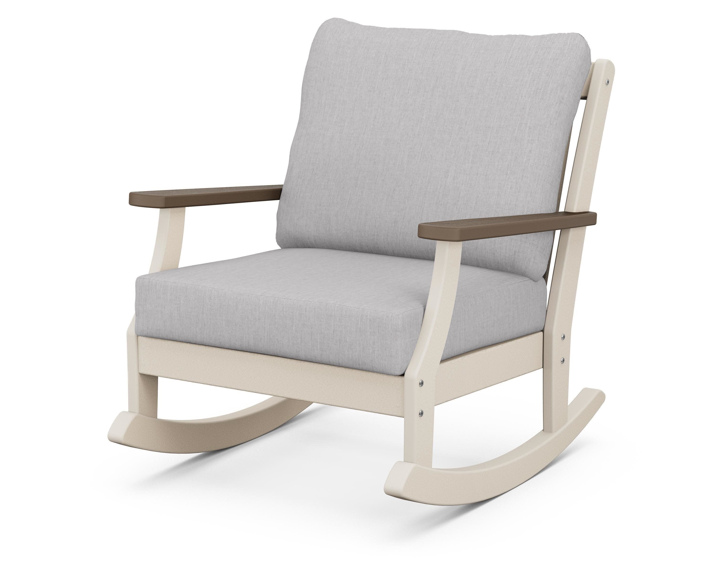 Braxton Deep Seating Rocking Chair in Sand / Kona / Granite