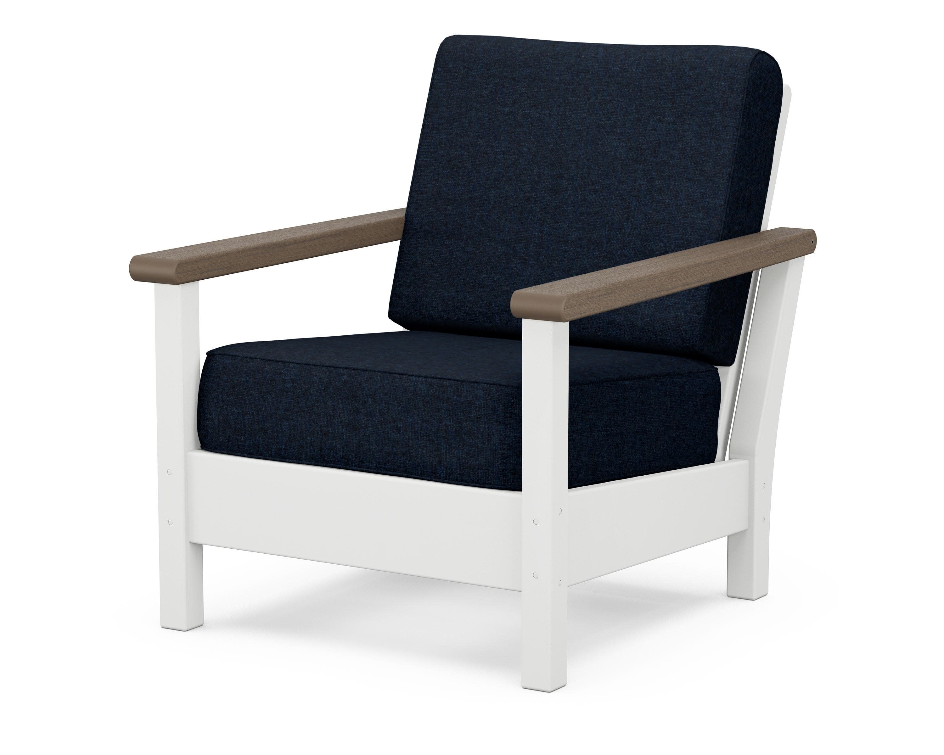 Harbour Deep Seating Chair in White / Kona / Marine Indigo