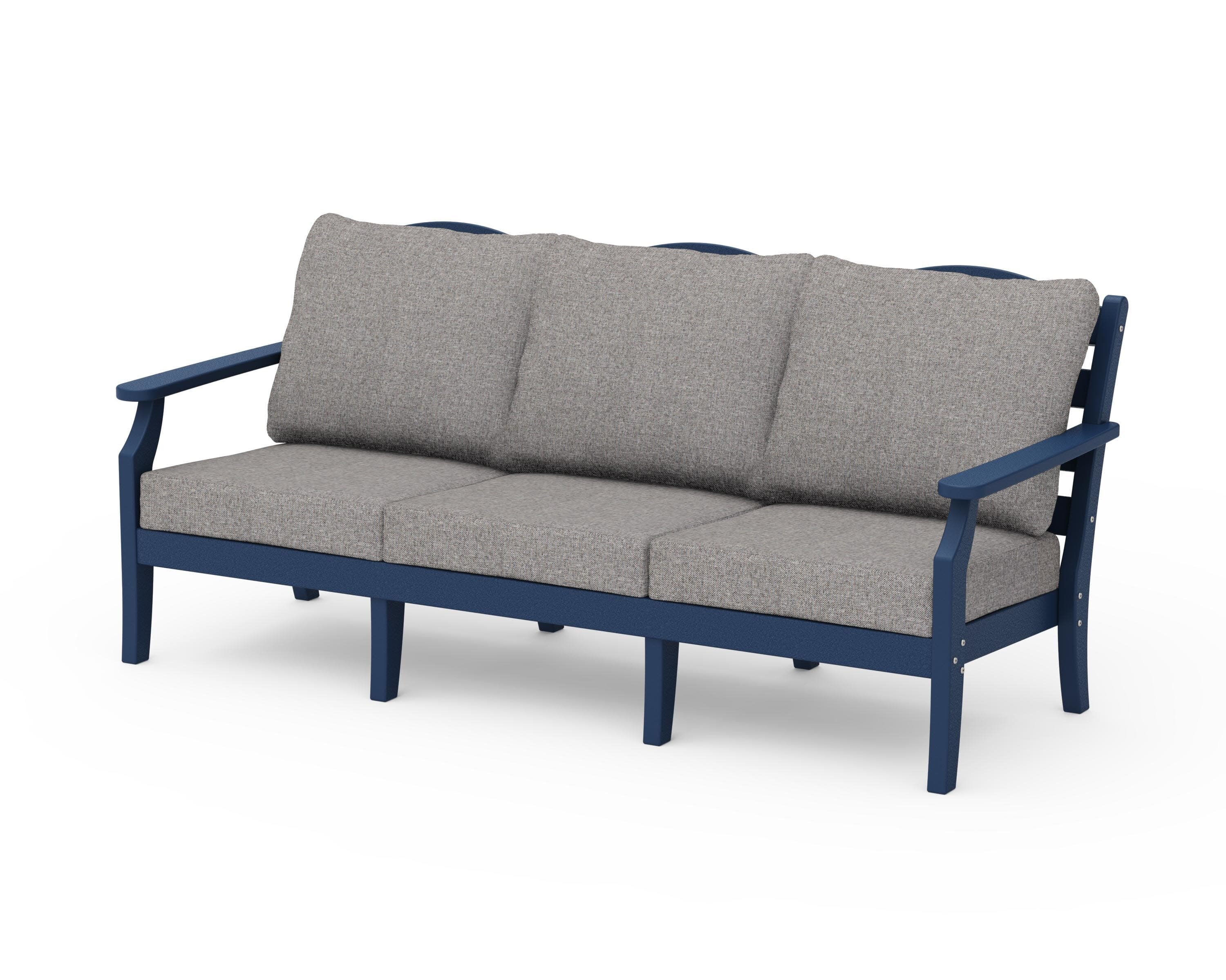 Savannah Deep Seating Sofa in Navy / Grey Mist