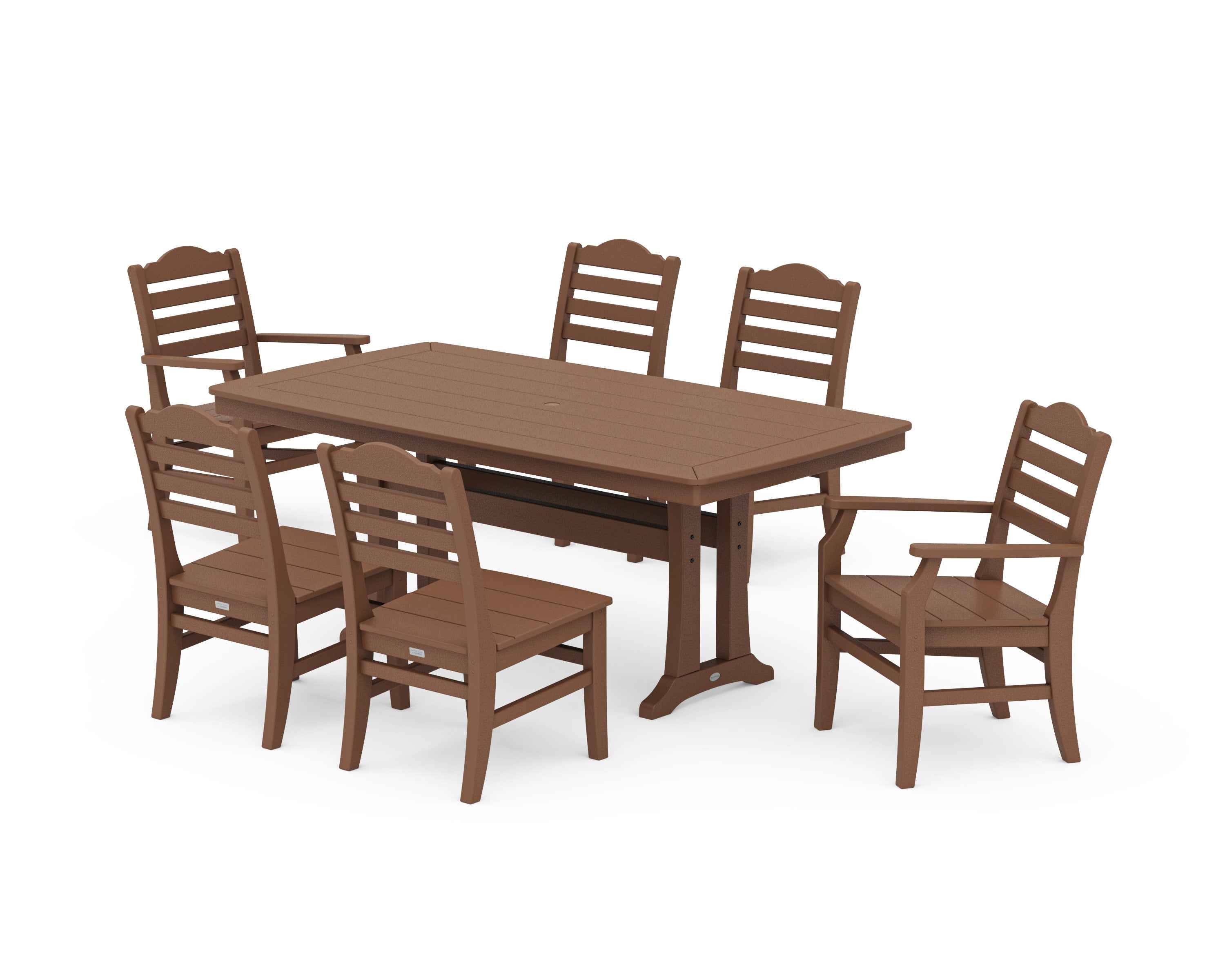 Savannah 7-Piece Dining Set with Trestle Legs in Teak
