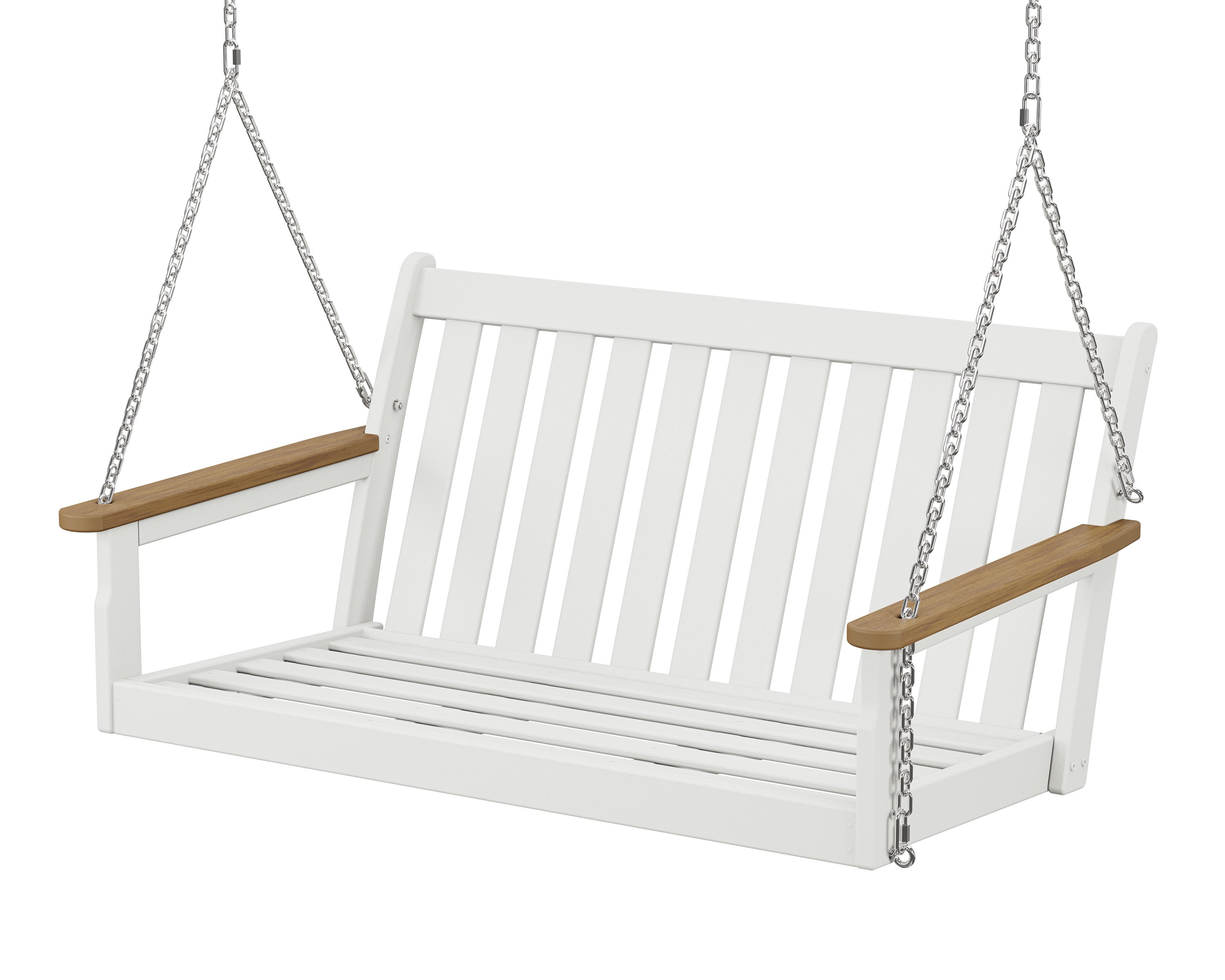 Vineyard Deep Seating Swing Frame in White / Natural