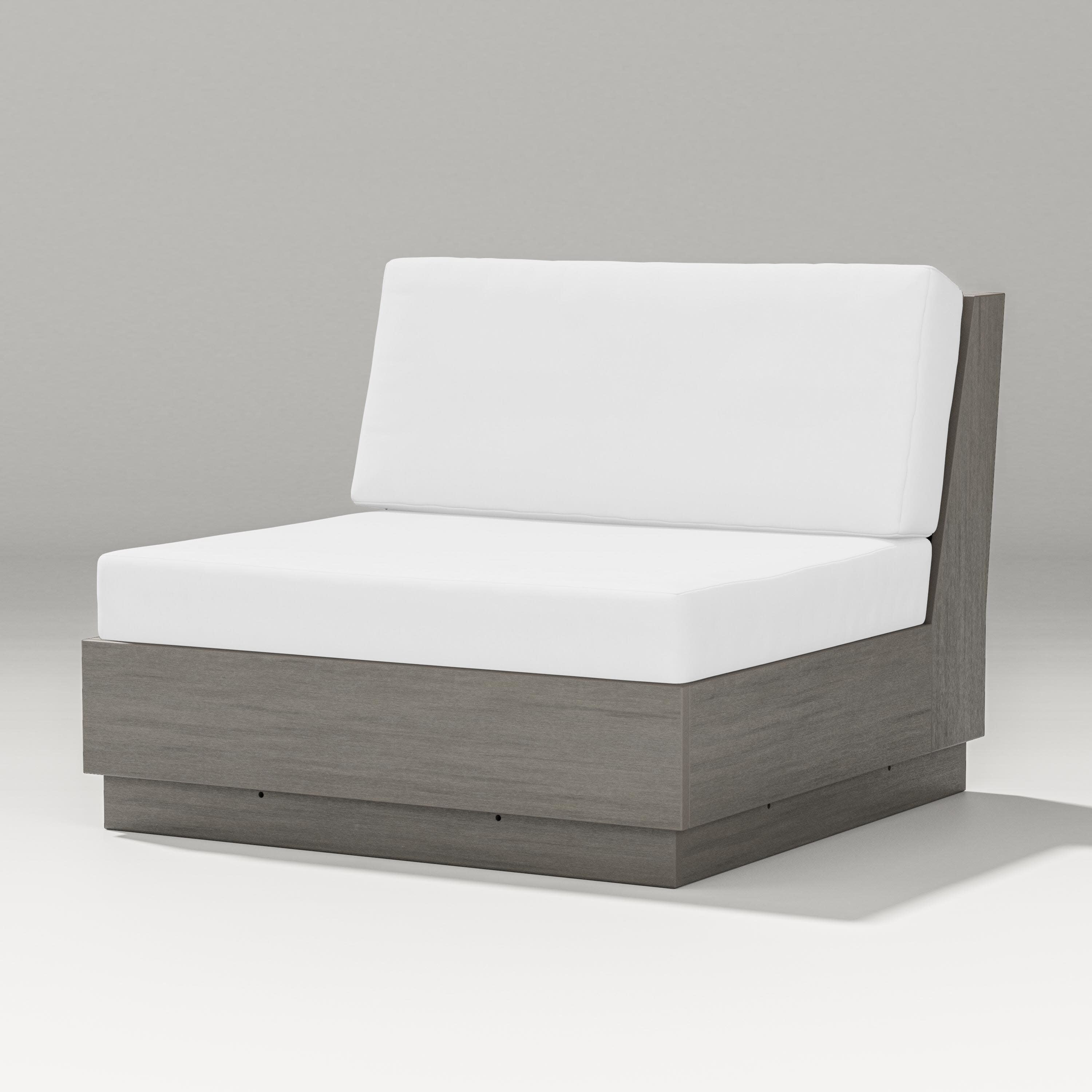 Elevate Modular Armless Chair in Driftwood / Natural