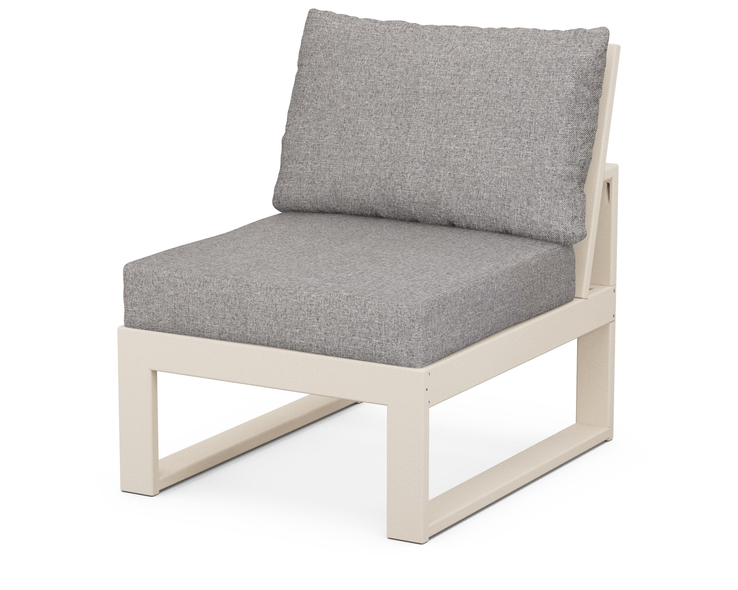 Modular Armless Chair in Sand / Grey Mist