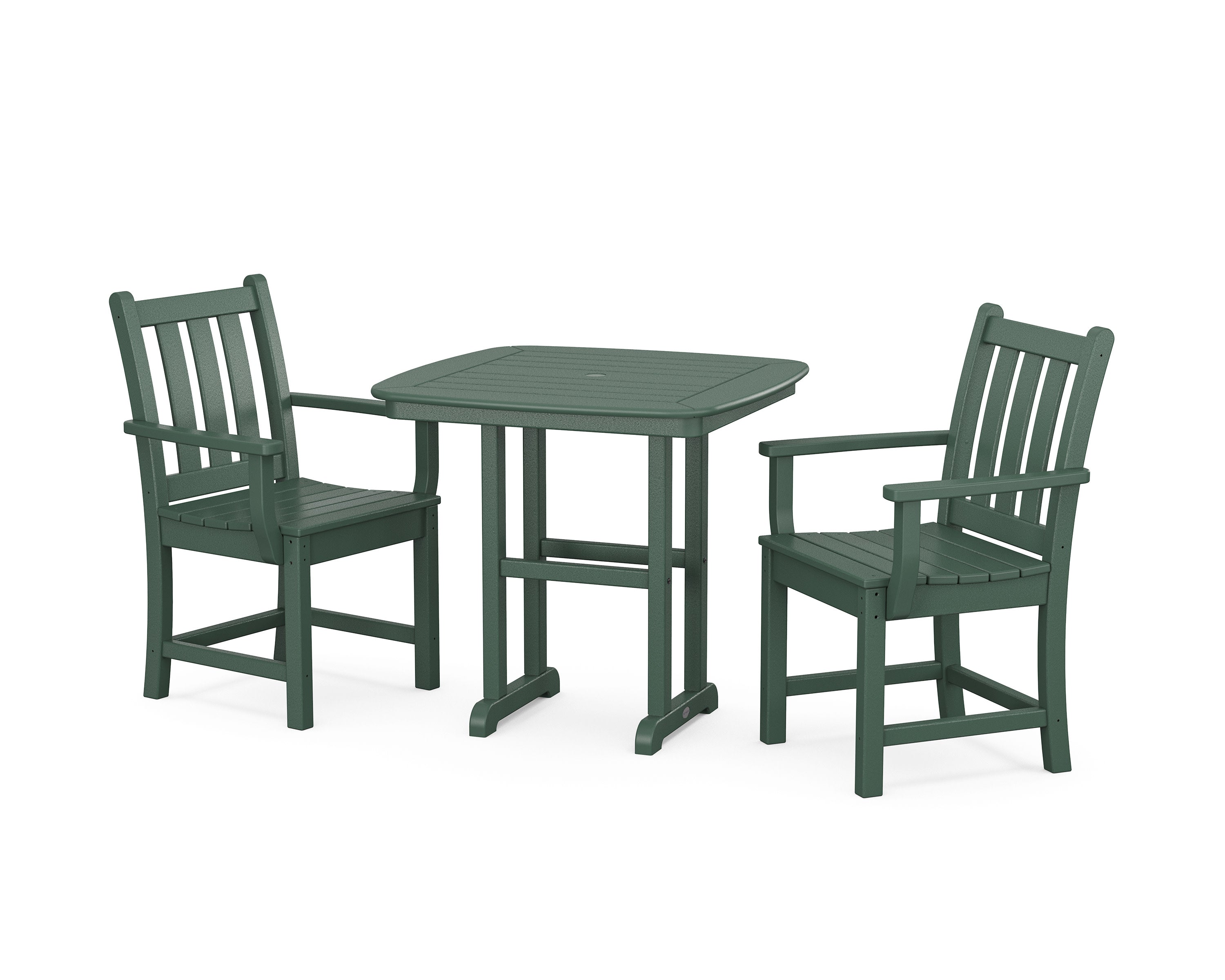Traditional Garden 3-Piece Dining Set in Green