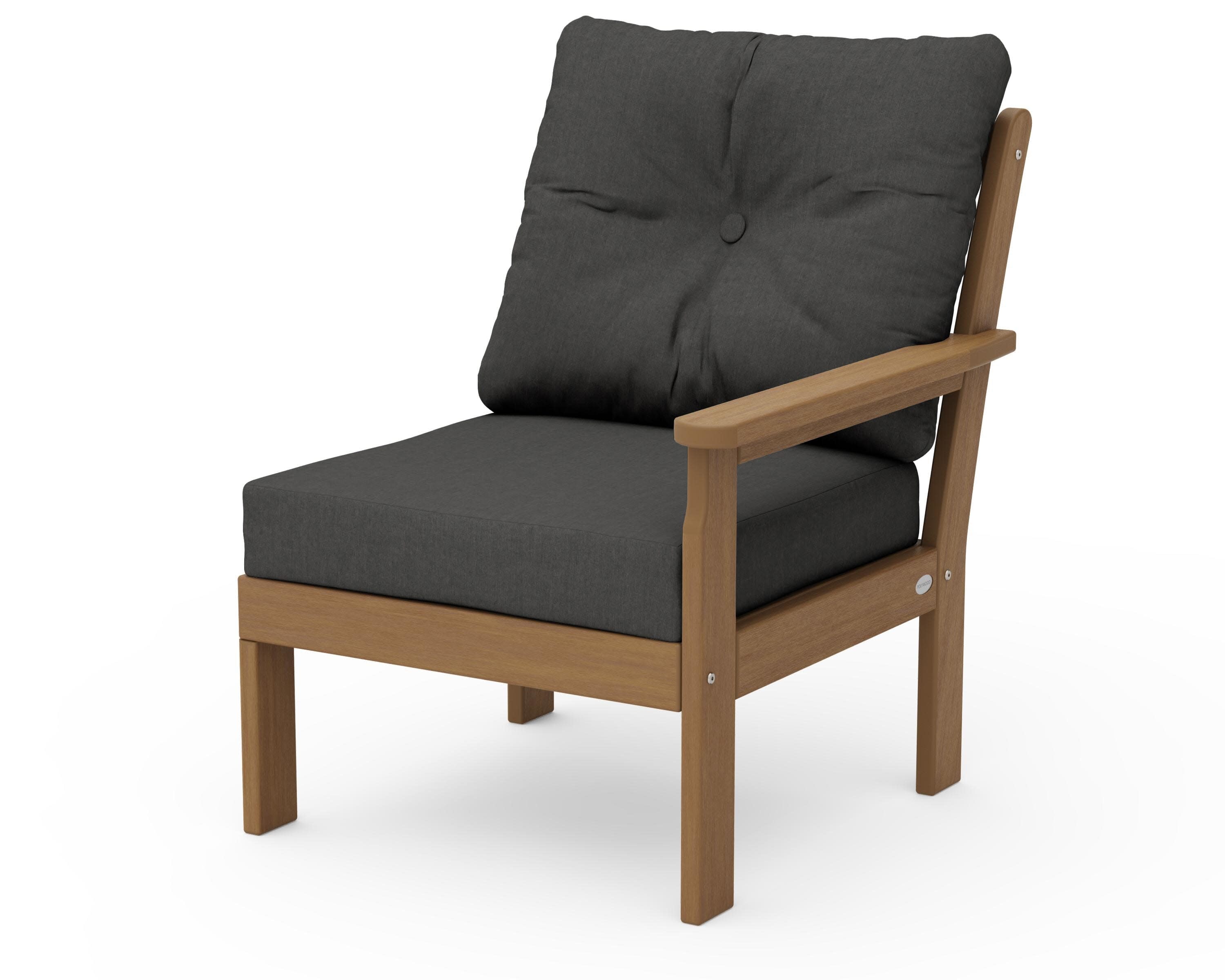 Vineyard Modular Right Arm Chair in Natural / Spectrum Carbon