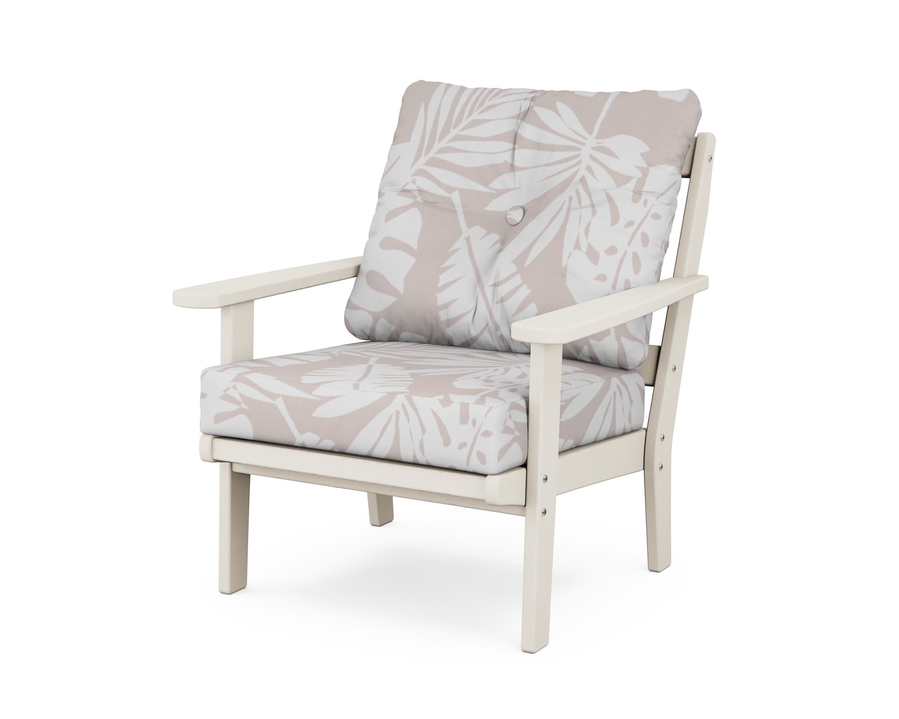 Mission Deep Seating Chair in Sand / Leaf Dune Burlap