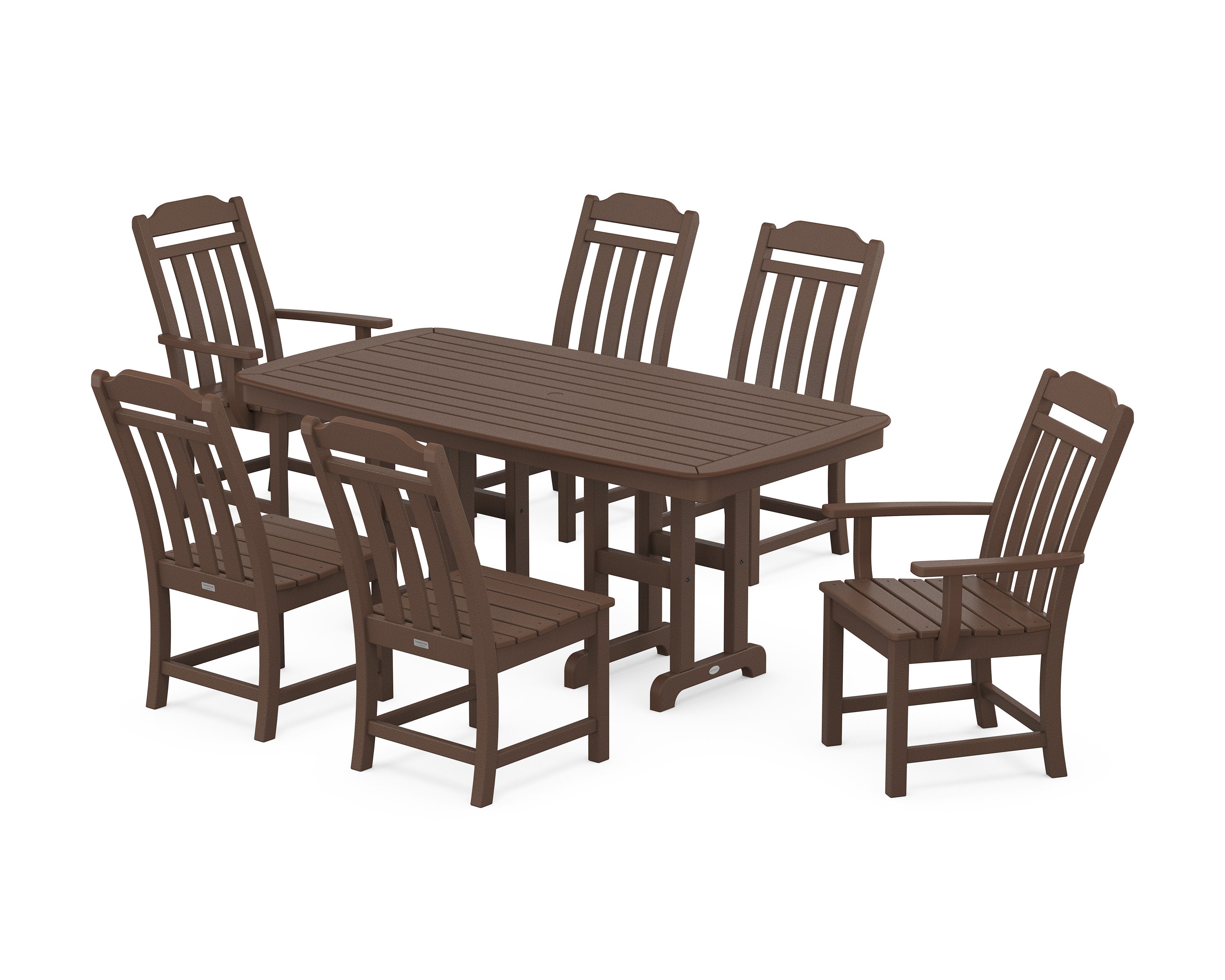 Cottage 7-Piece Dining Set in Mahogany