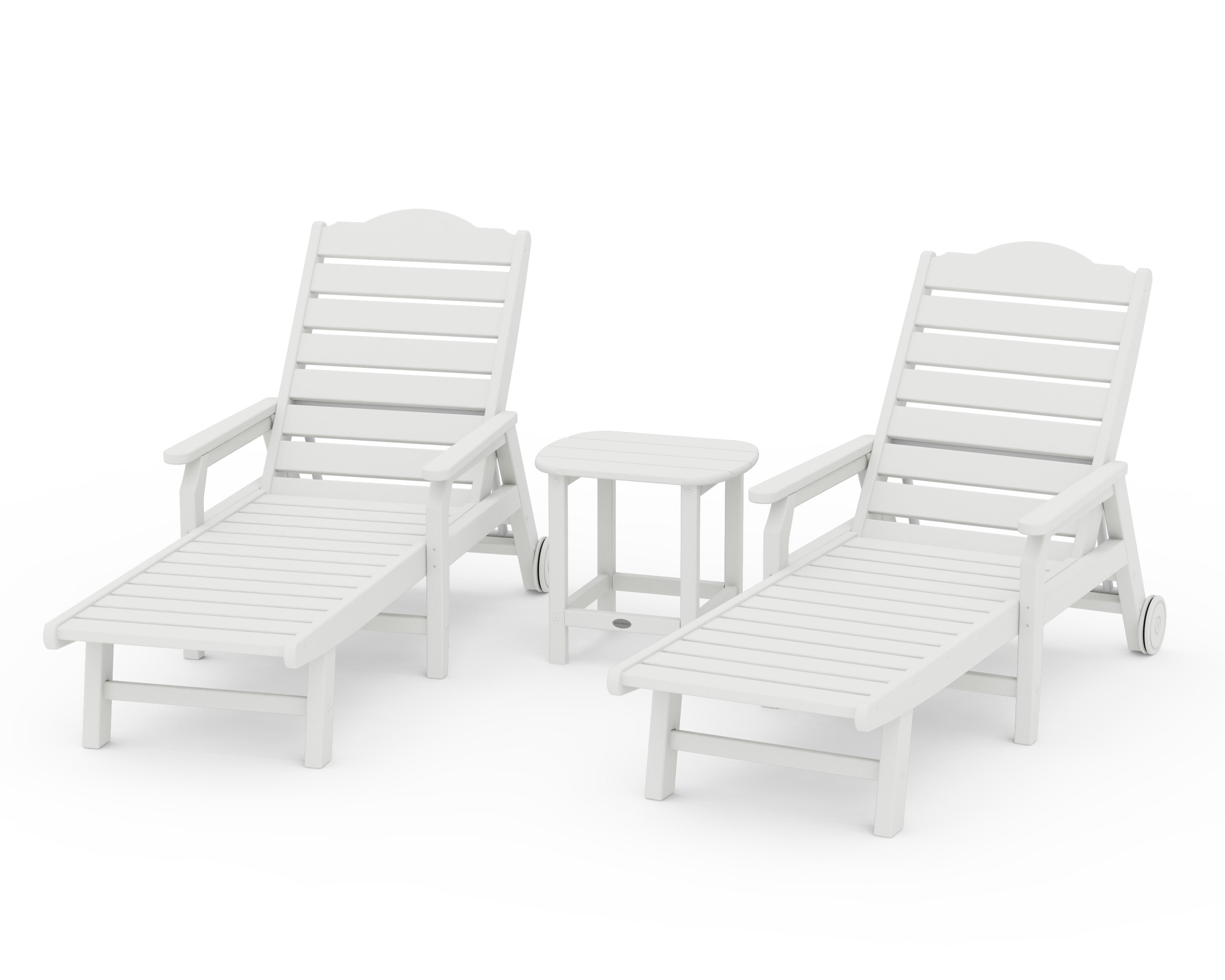 3-Piece Savannah Chaise Lounge Set in Vintage White