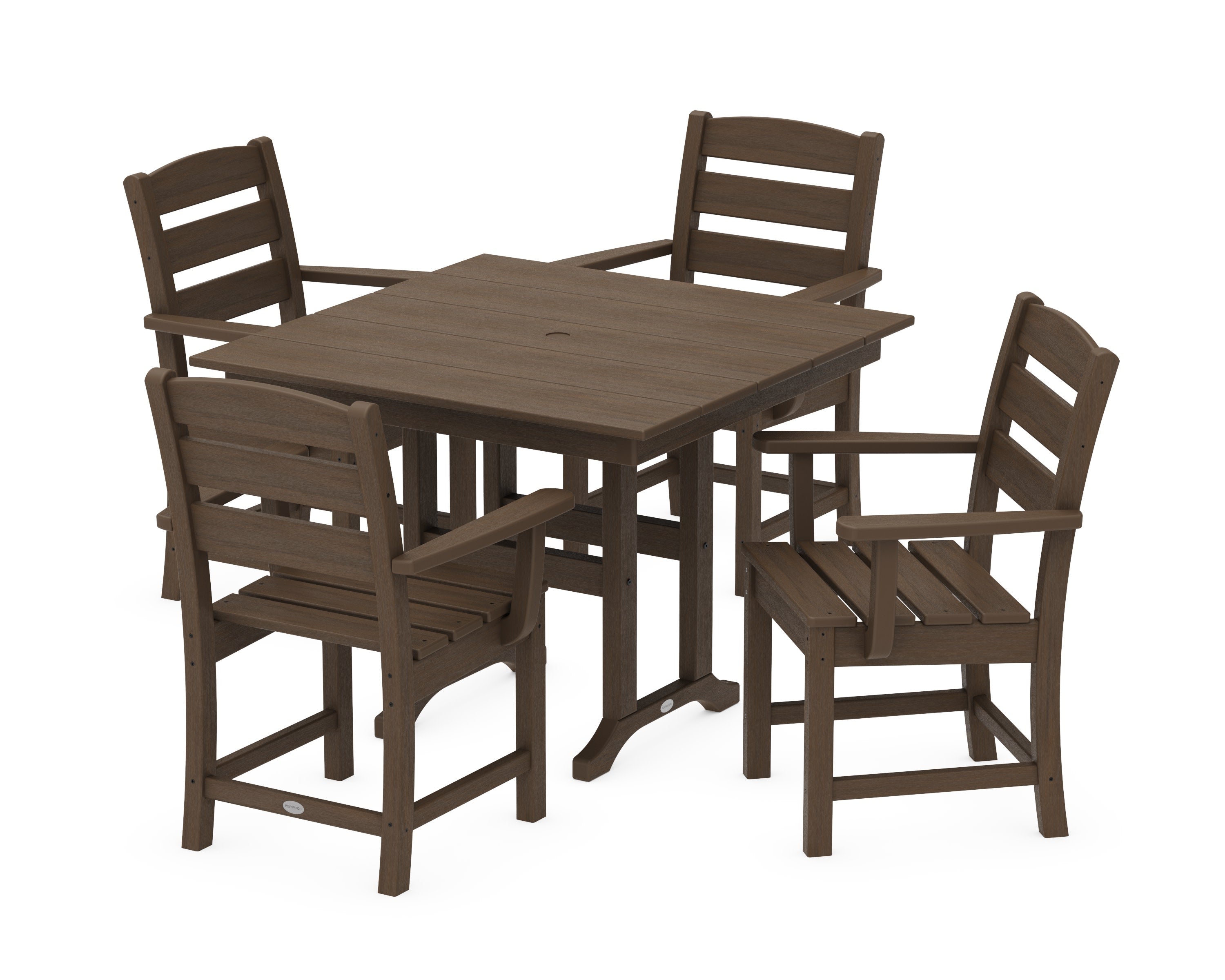 Lakeside 5-Piece Farmhouse Dining Set in Kona