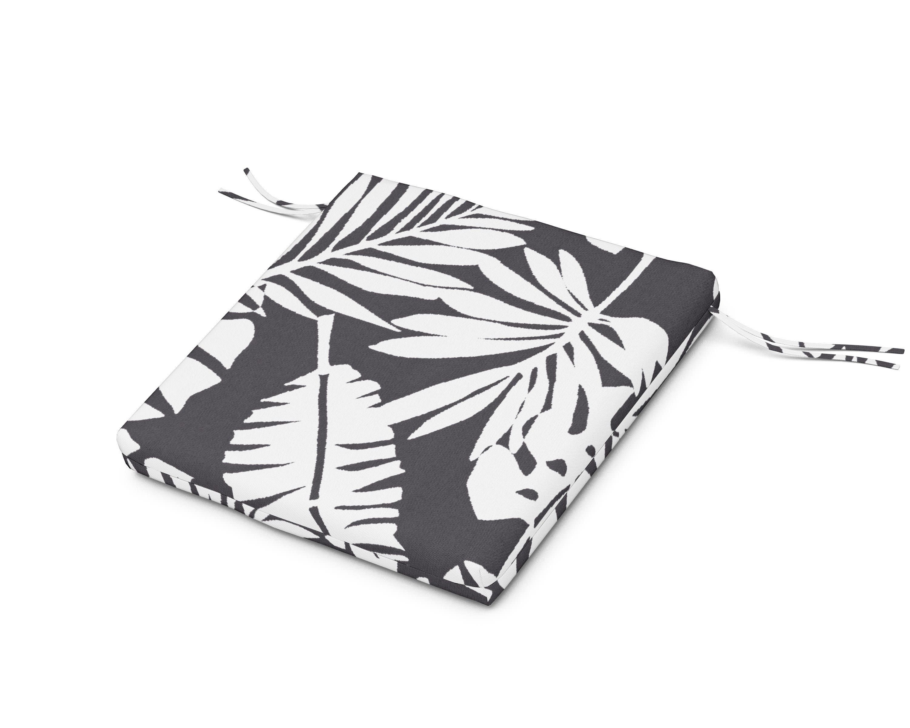 Seat Cushion 21.5"D x 21"W x 2.5"H in Leaf Carbon