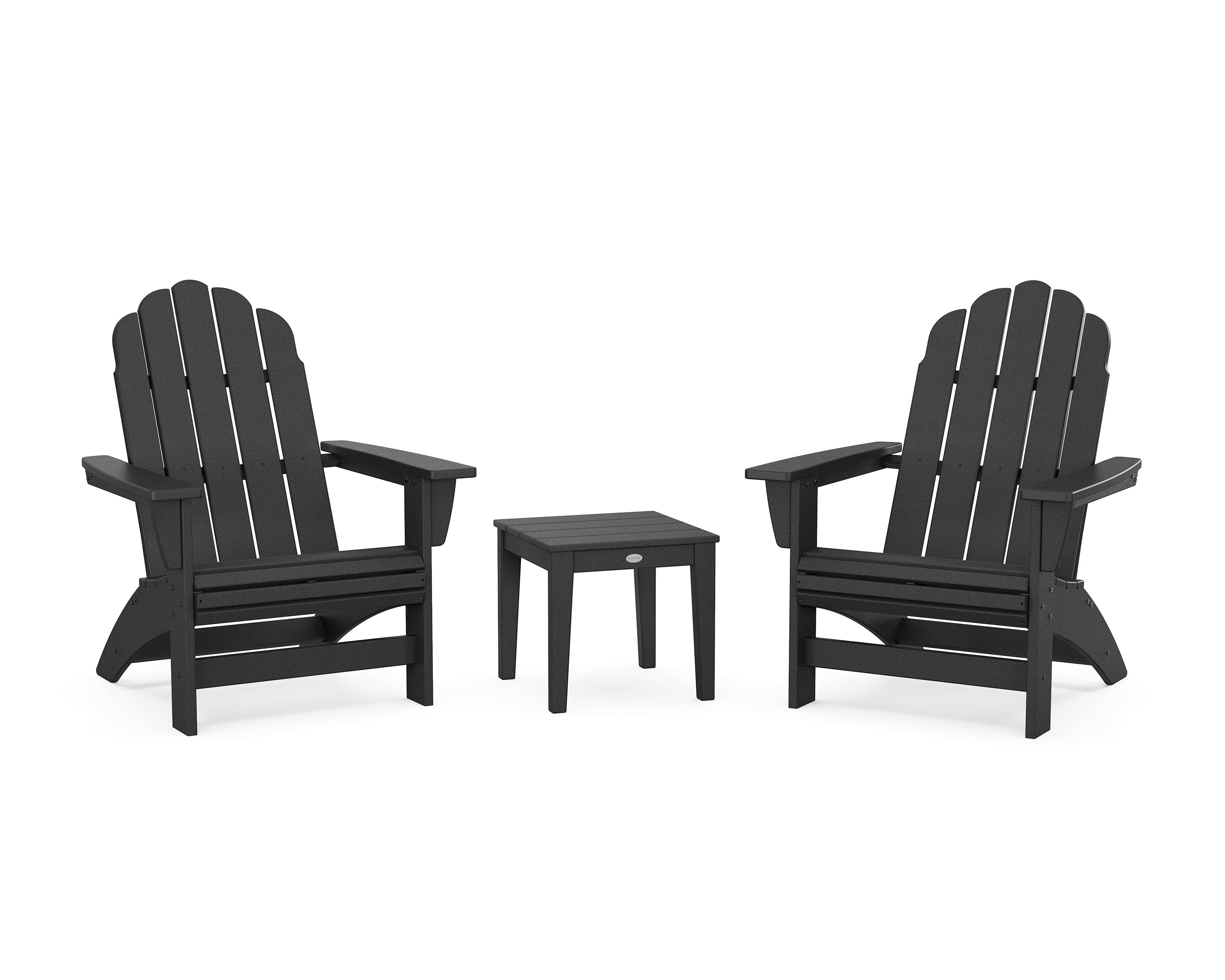 3-Piece Vineyard Grand Adirondack Set in Black