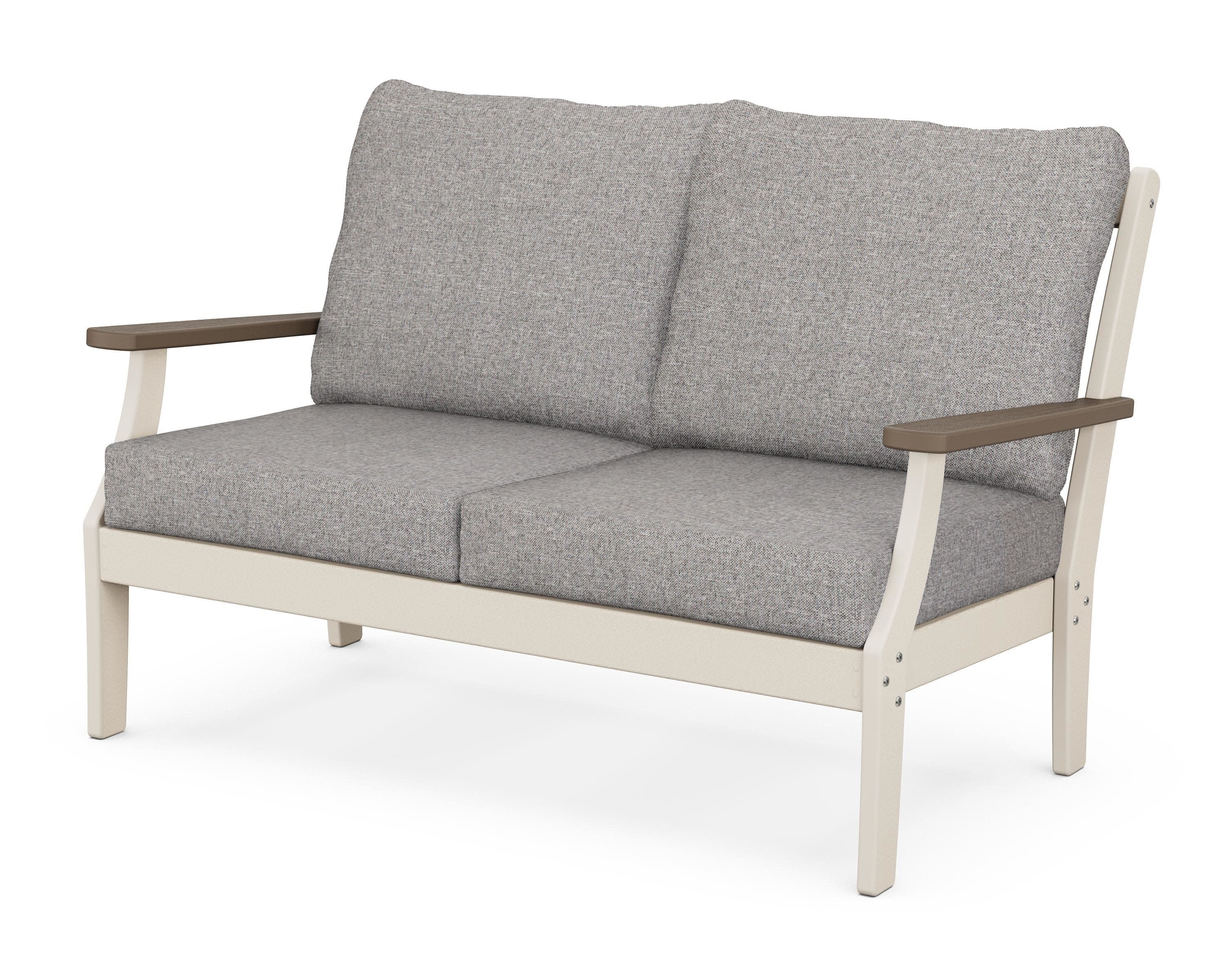 Braxton Deep Seating Loveseat in Sand / Kona / Grey Mist