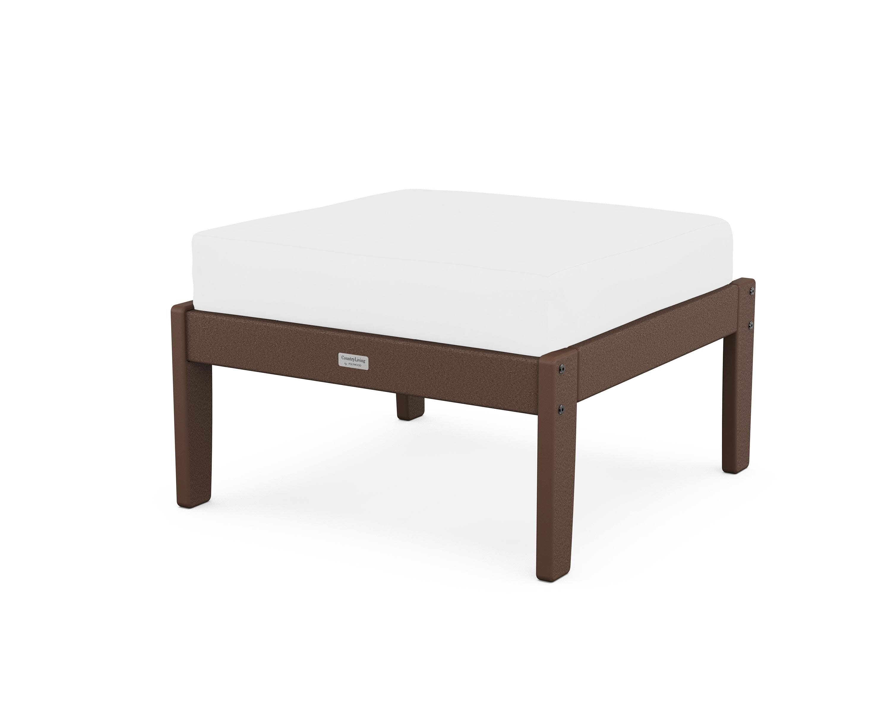 Cottage Deep Seating Ottoman in Mahogany / Natural