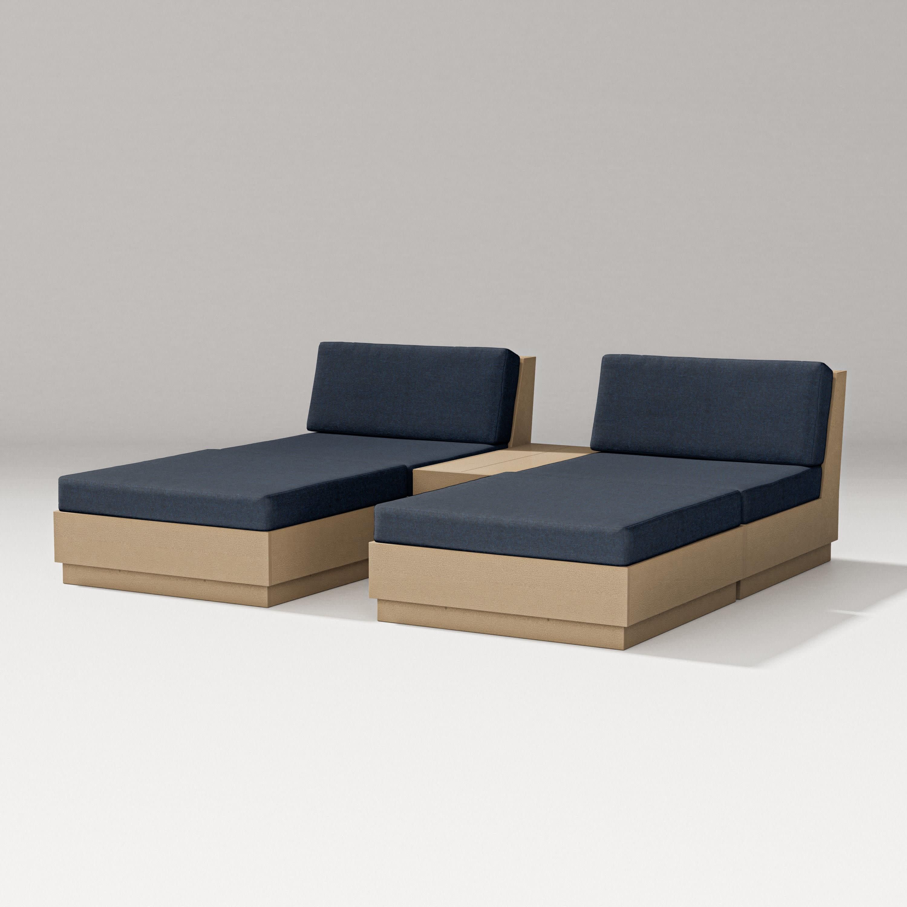 Elevate Double Chaise Set in Vintage Sahara / Marine Indigo