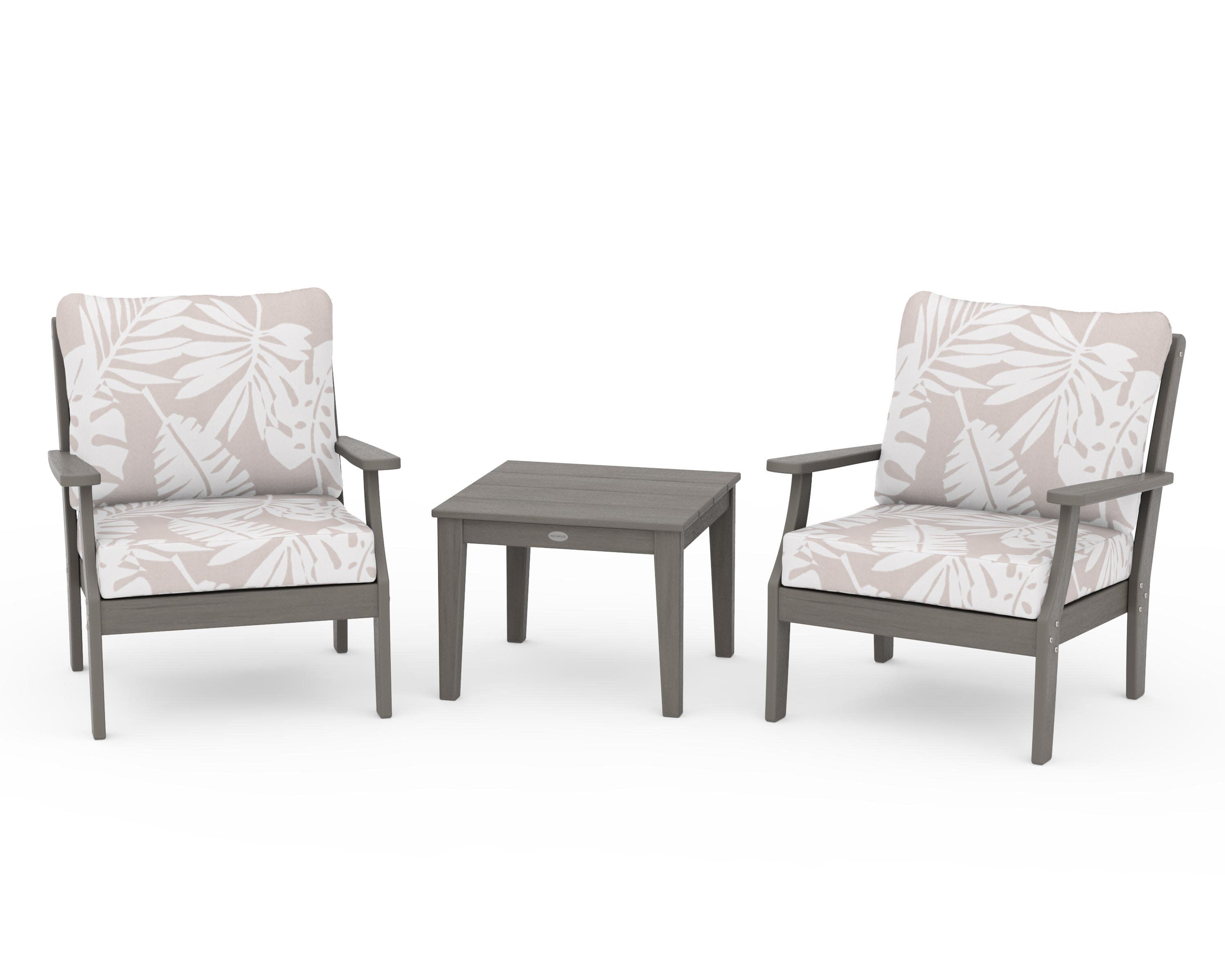 Braxton 3-Piece Deep Seating Set in Driftwood / Leaf Dune Burlap